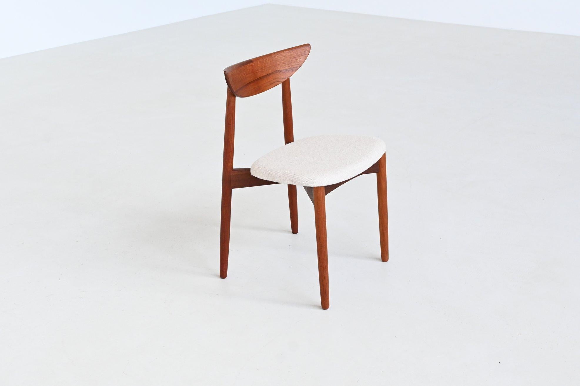 Harry Ostergaard set of eight dining chairs teak Randers Denmark 1960 in vendita 11