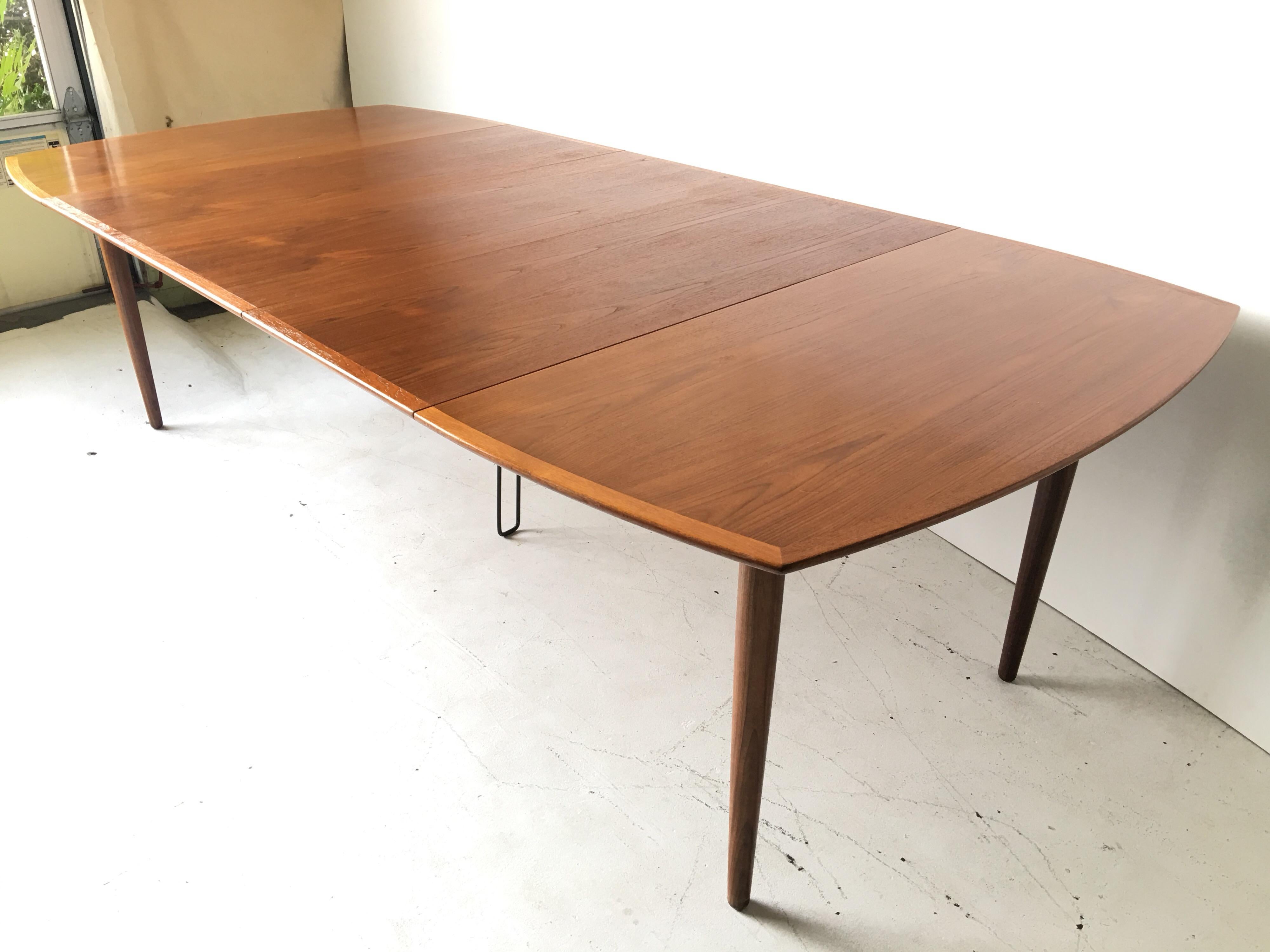 Harry Ostergaard Vintage Teak Danish Modern Dining Extension Table 2
