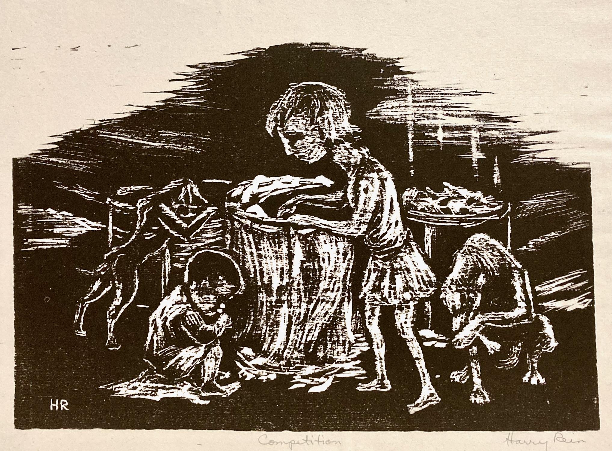 Harry R. Rein, Competition, 1936-39, linogravure WPA
