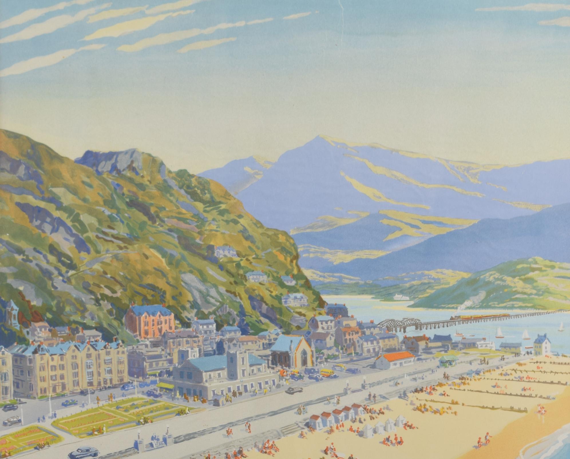 Barmouth, Wales British Railways poster by Harry Riley For Sale 2
