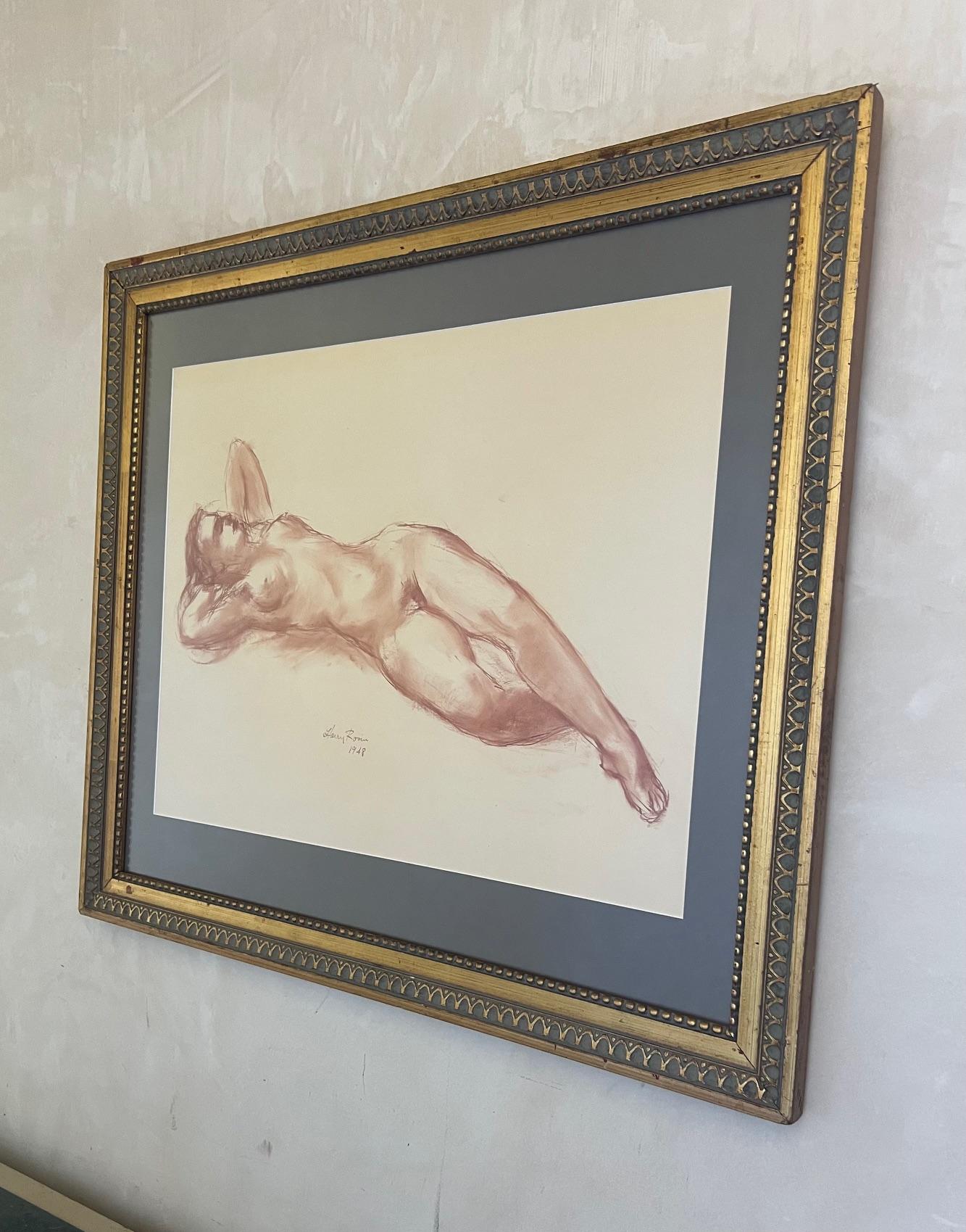 Pastello di nudo di Harry Rosin, 1948 ca. in vendita 1