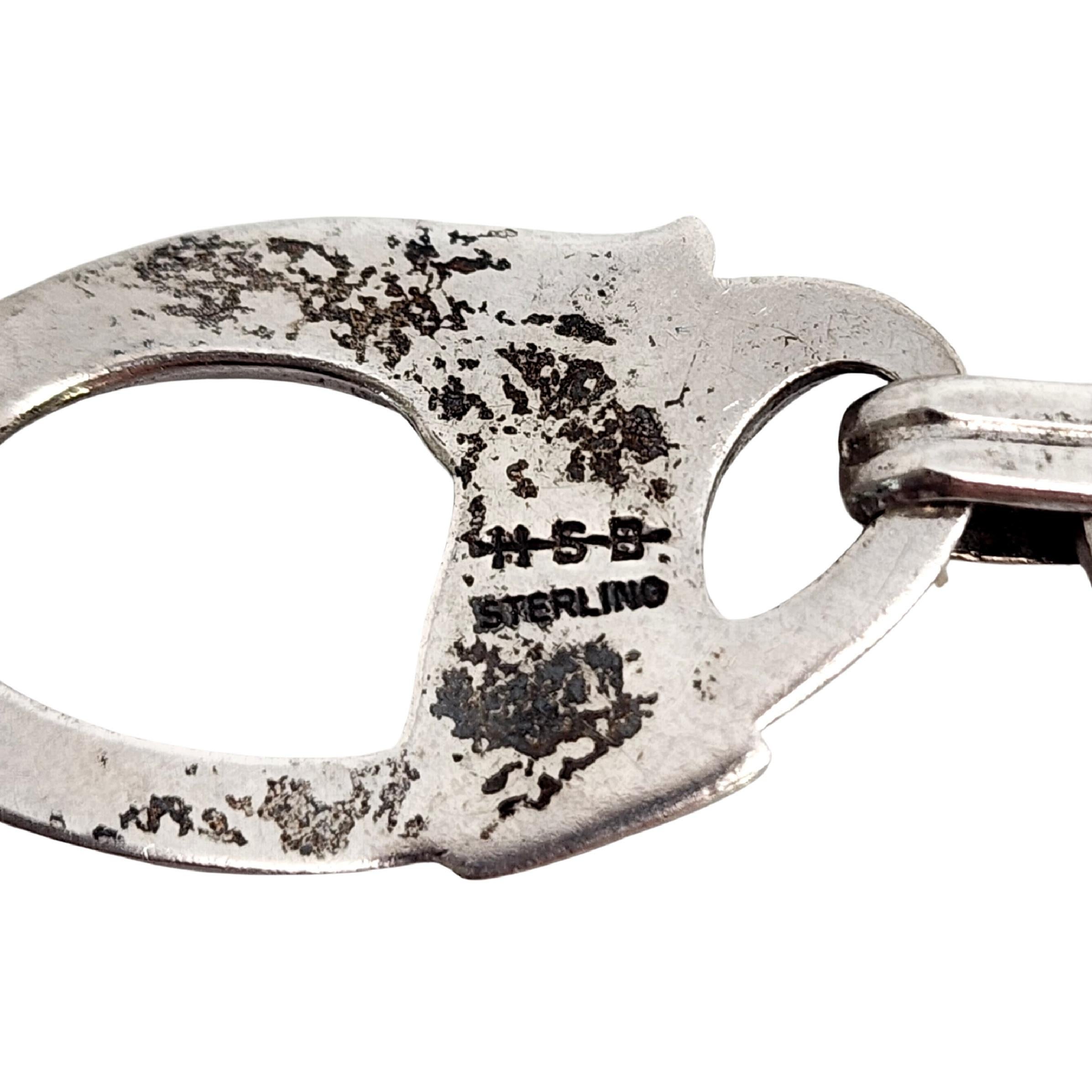 Harry S Bick HSB Sterling Silver Art Deco Link Bracelet #14460 For Sale 1