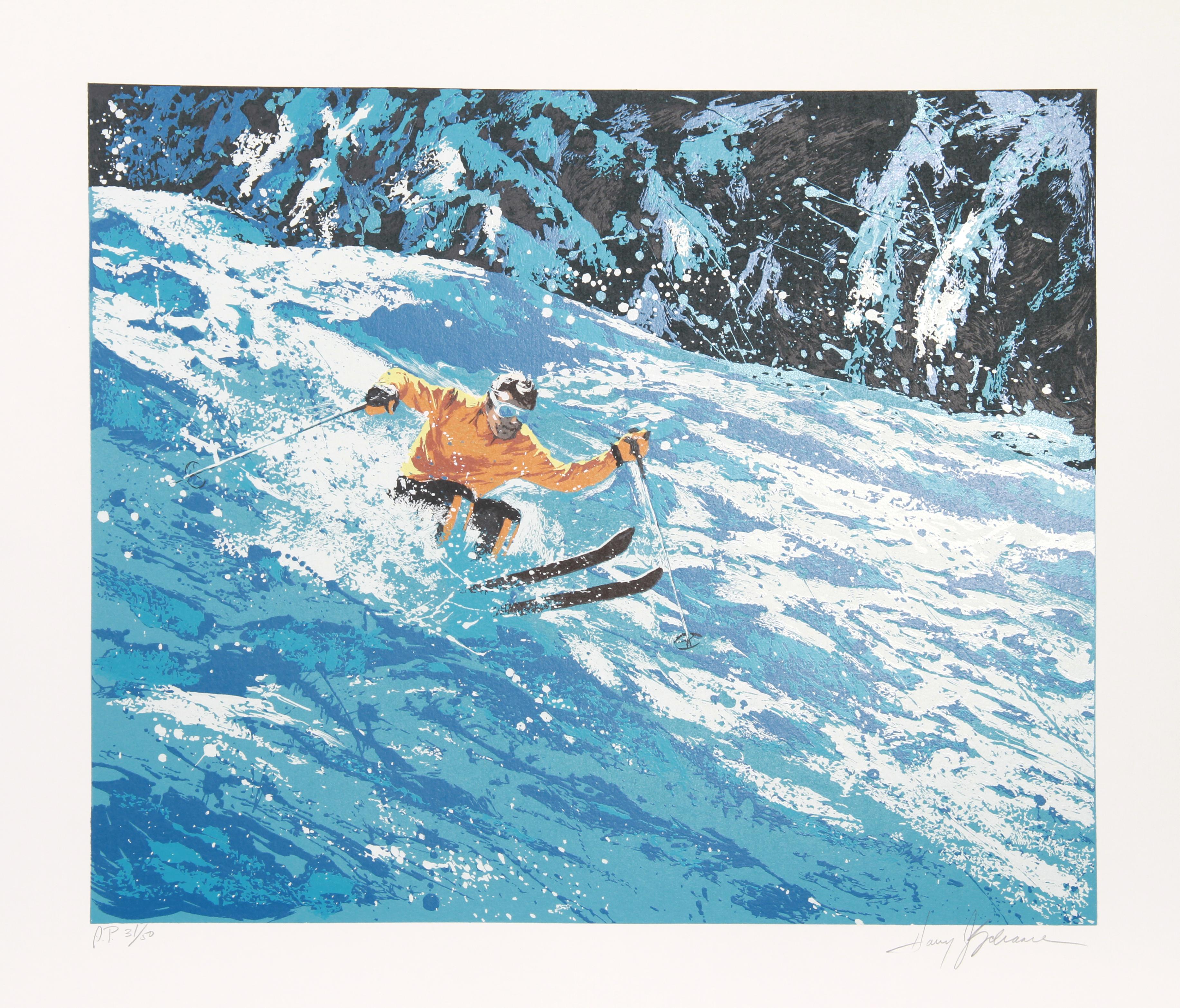 Harry Schaare Landscape Print - Skiing II