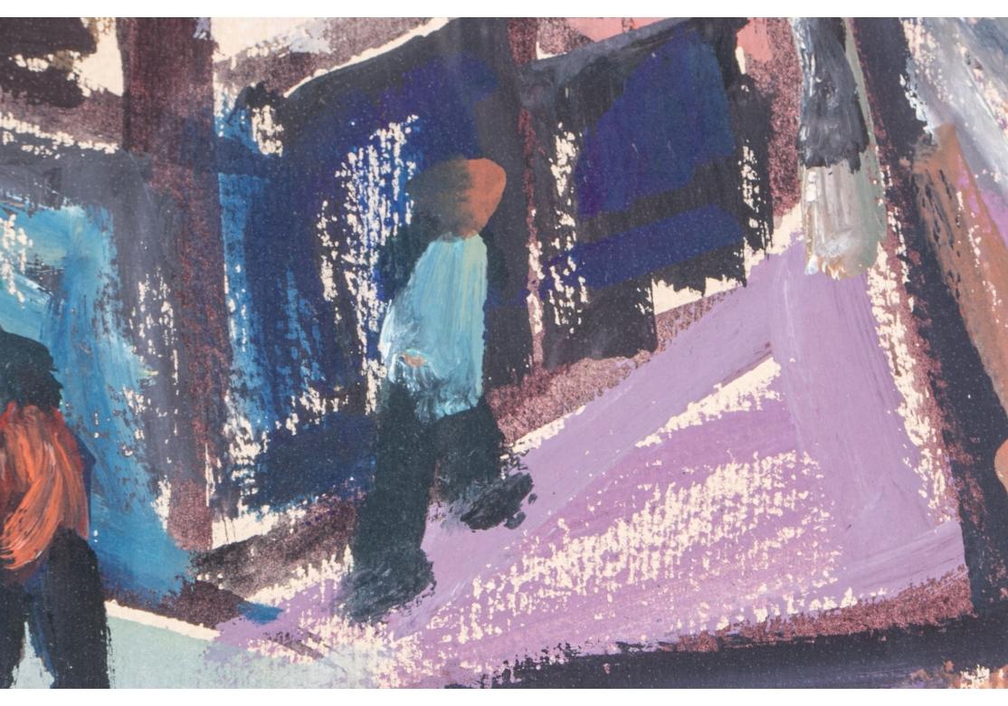 20th Century Harry Shoulberg 'Am., 1903-1995' Modern Casein Paint On Paper, 