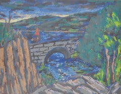 Harry Shoulberg "El puente" Serigrafía c.1944