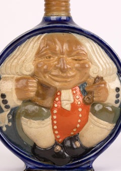 Harry Simeon Doulton Lambeth Toby Philpot Comical Slip Cast Moon Flask