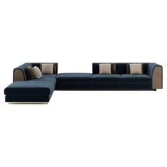 Harry Sofa Corner in Fabric, Portuguese Contemporary Upholstered
