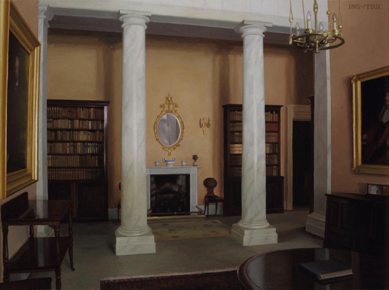 Harry Steen House In Wales Hall Oil On Board Interior