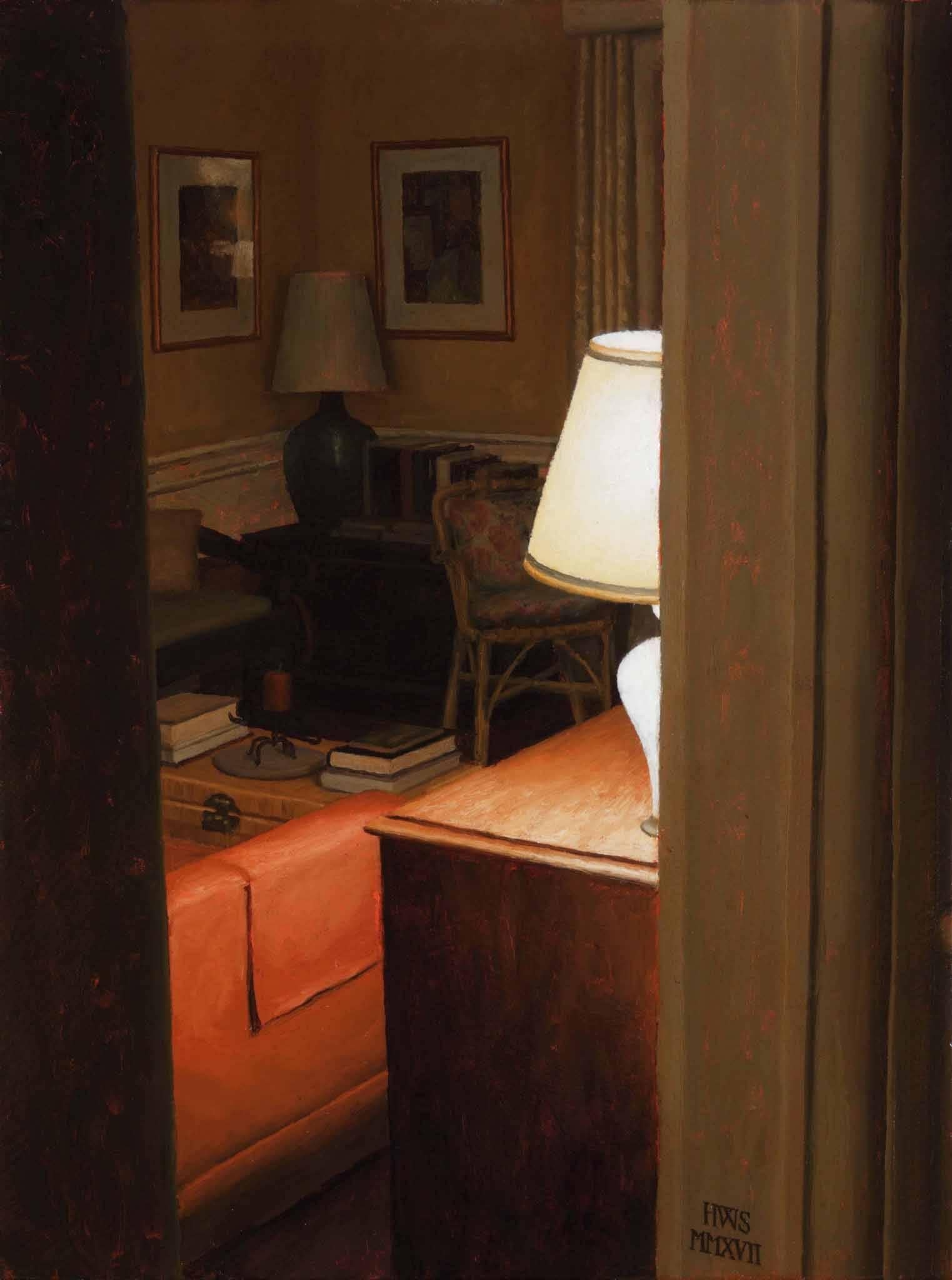 Harry Steen Interior Painting - Lamp Through Arch