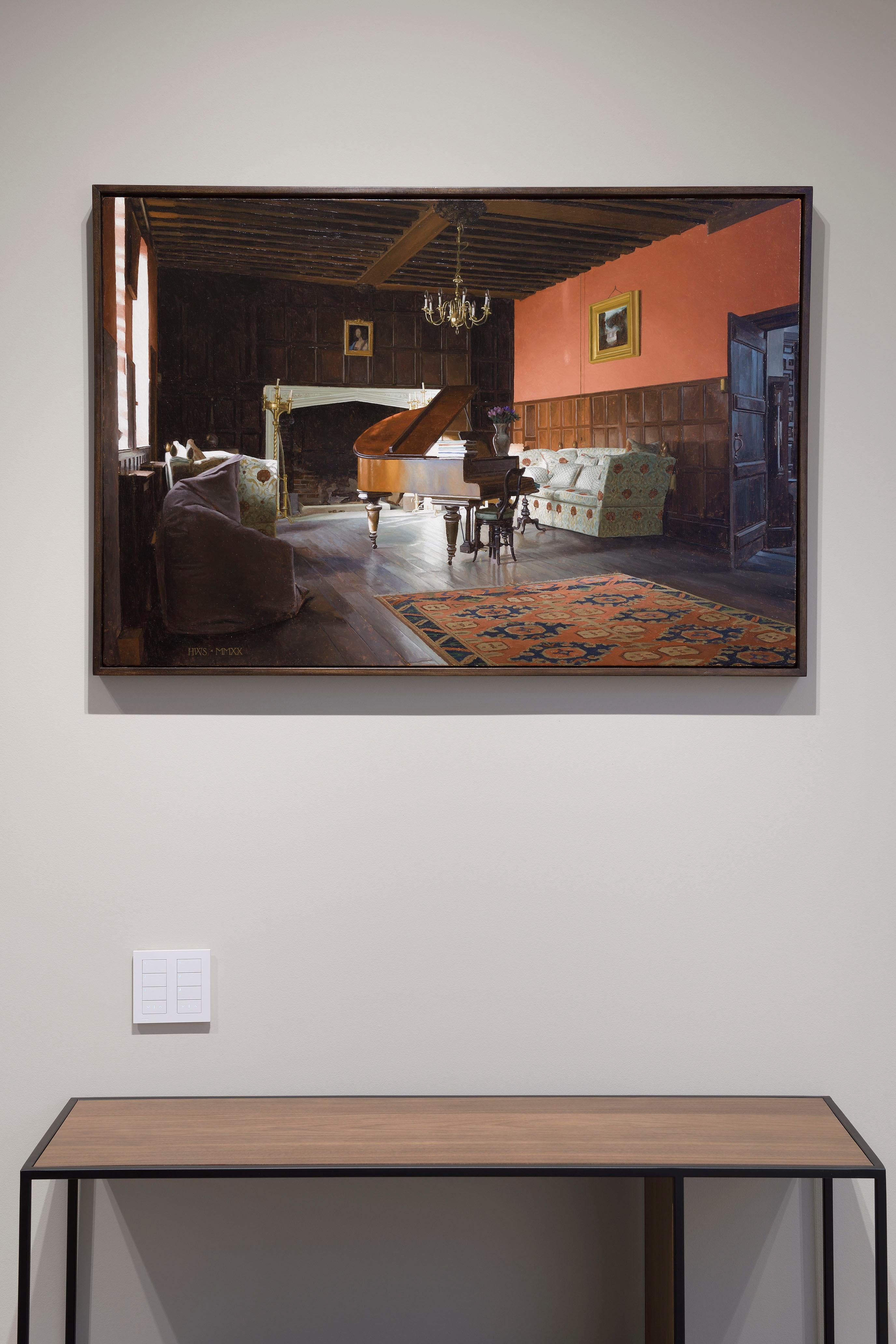 Rainthorpe - Piano in Hall - Painting by Harry Steen