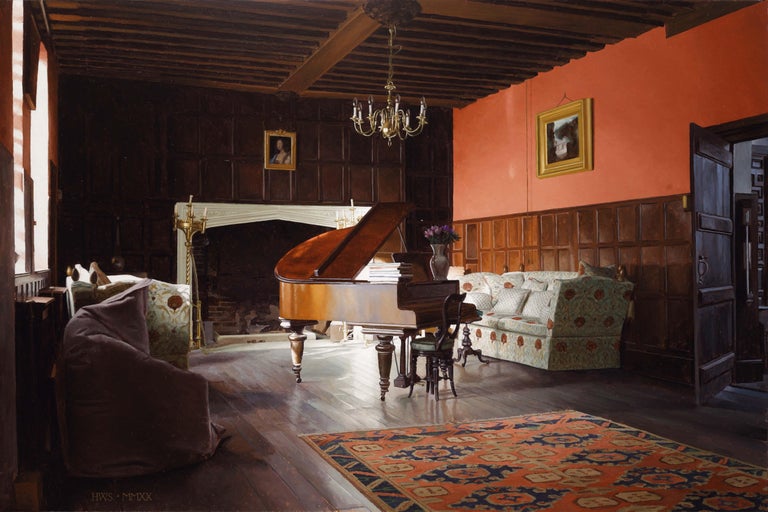 Harry Steen Figurative Painting - Rainthorpe - Piano in Hall