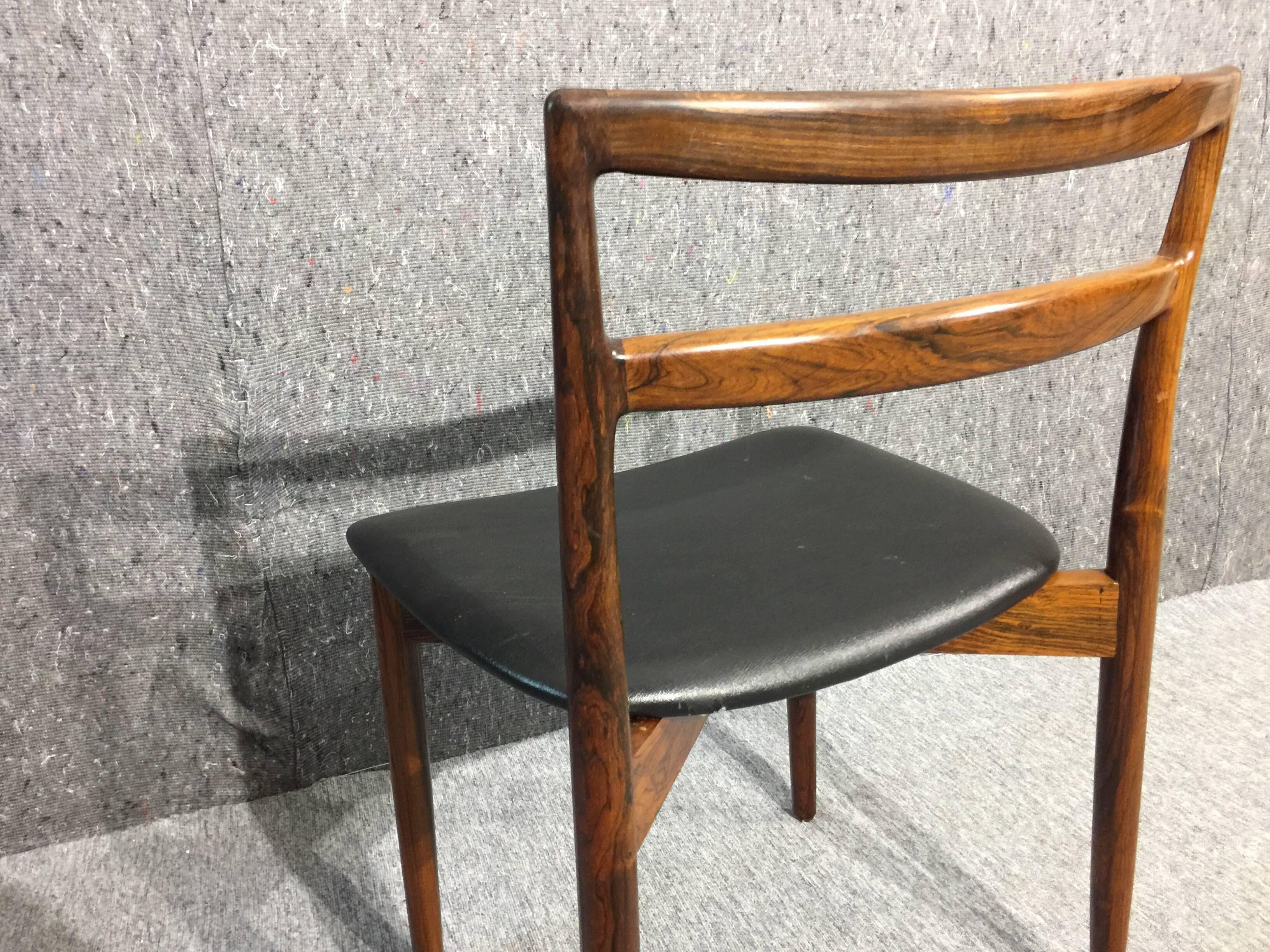 Harry Østergaard Dining Chairs Model 61, Mid-Century Modern Rosewood, 1960s For Sale 1