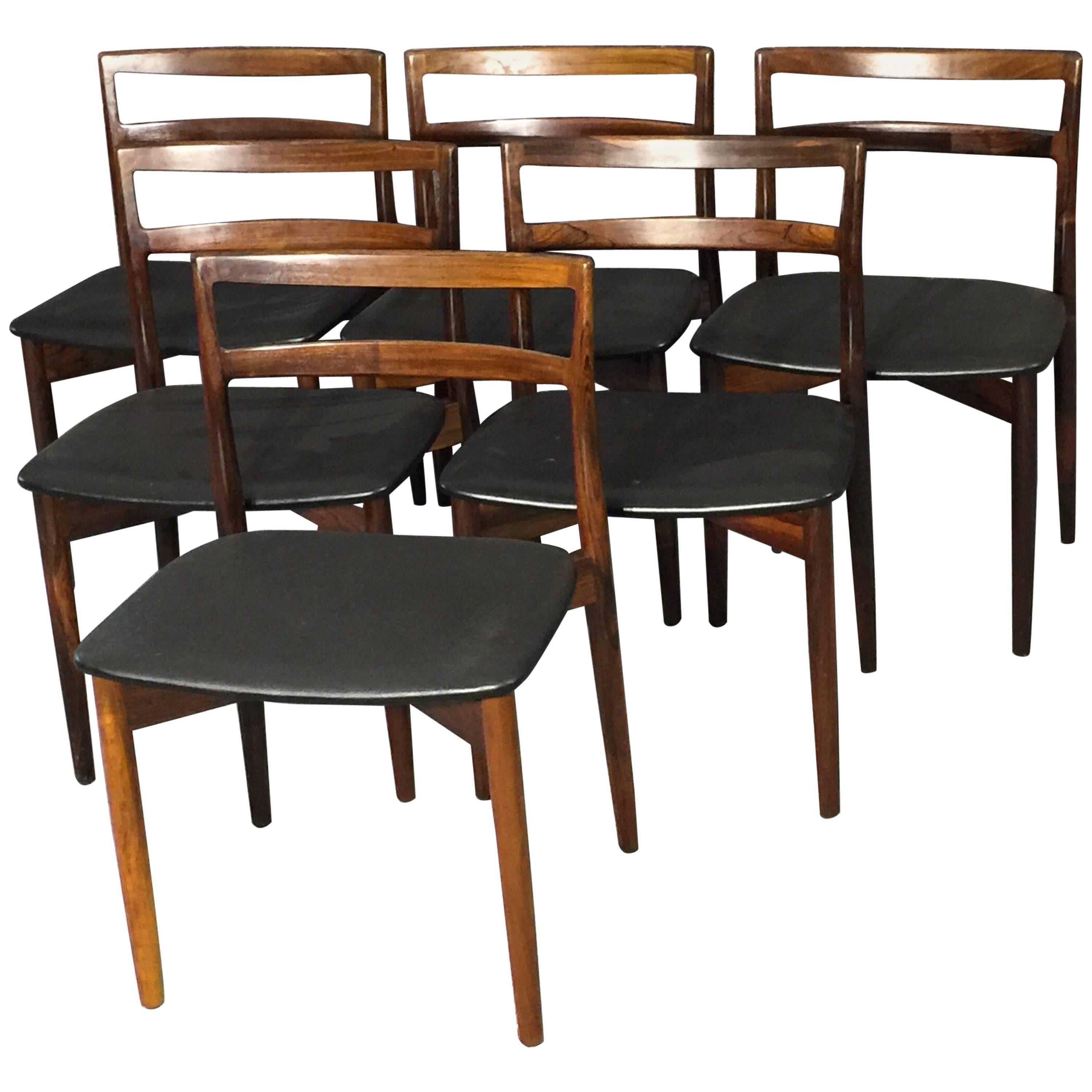 Harry Østergaard Dining Chairs Model 61, Mid-Century Modern Rosewood, 1960s For Sale