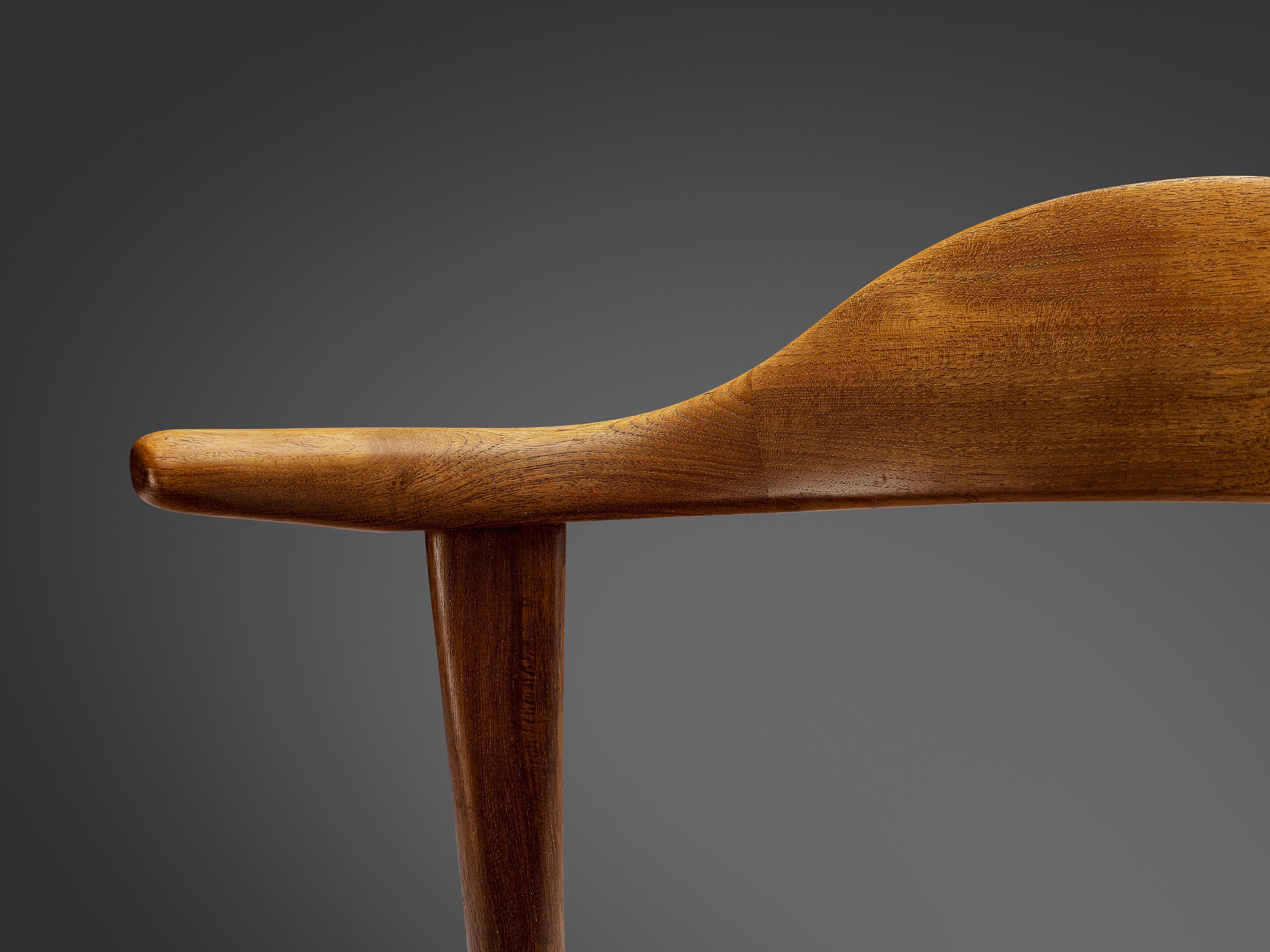 Mid-20th Century Harry Østergaard Pair of 'Bull Horn' Dining Chairs in Teak  For Sale