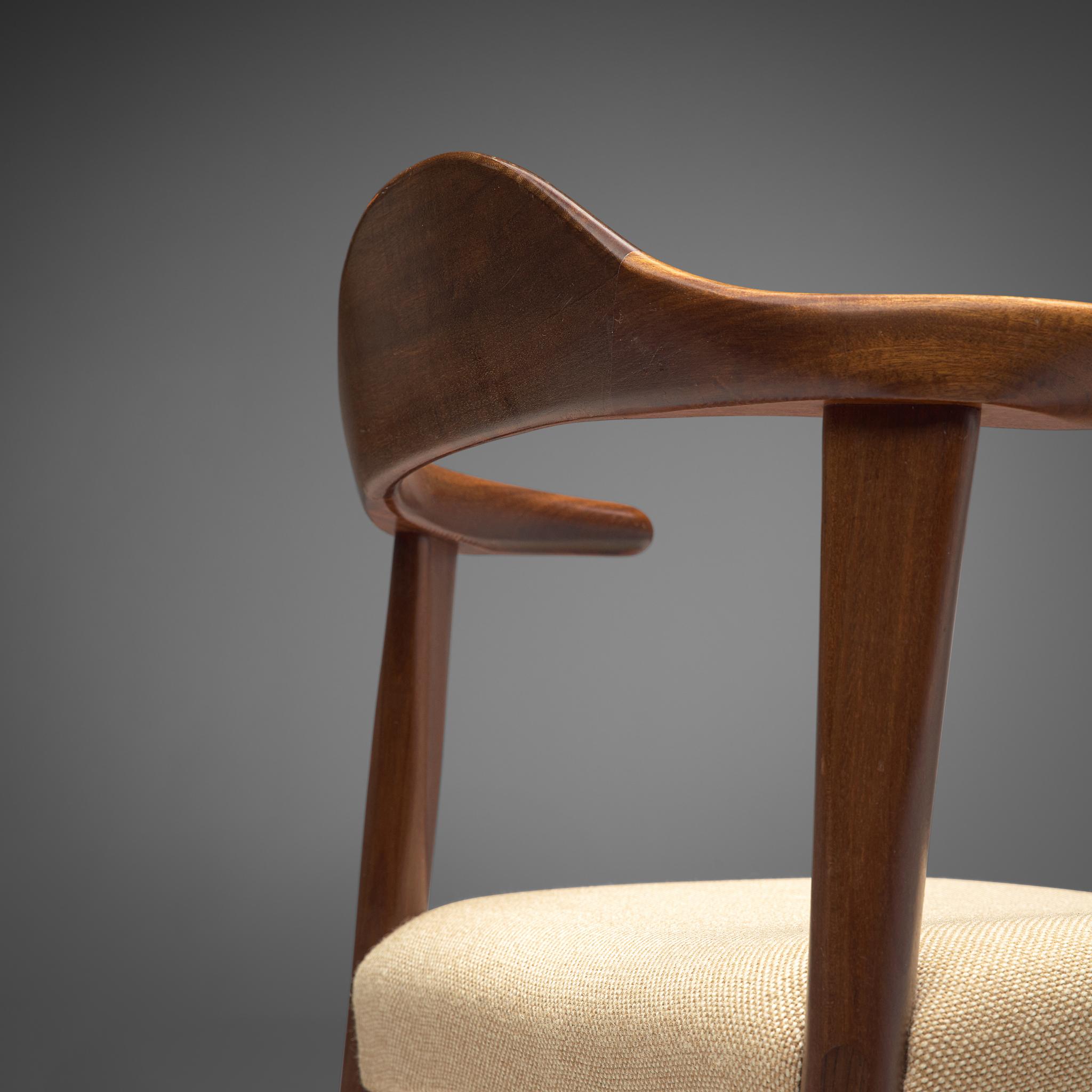 Harry Østergaard Pair of 'Bull Horn' Dining Chairs in Teak In Good Condition In Waalwijk, NL