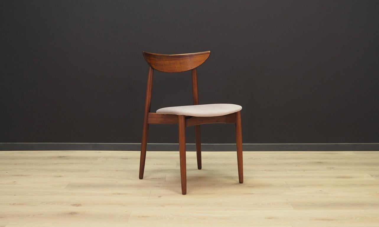 Danish Harry Østergaard Rosewood Grey Chairs 1960s Vintage For Sale