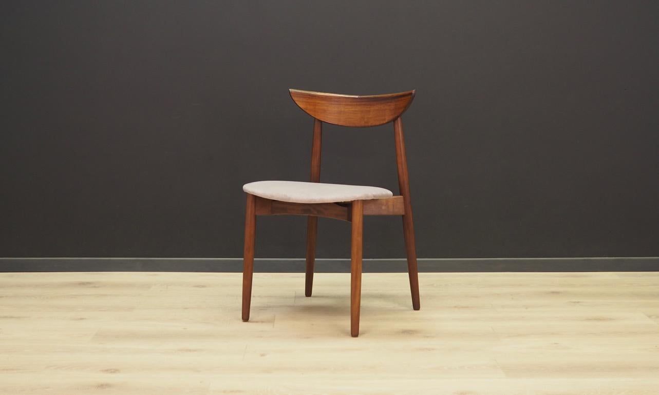 Woodwork Harry Østergaard Rosewood Grey Chairs 1960s Vintage For Sale