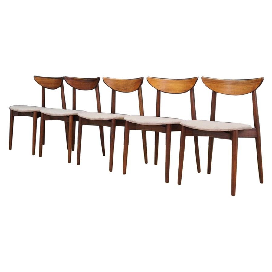 Harry Østergaard Rosewood Grey Chairs 1960s Vintage For Sale