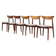 Harry Østergaard Rosewood Grey Chairs 1960s Vintage