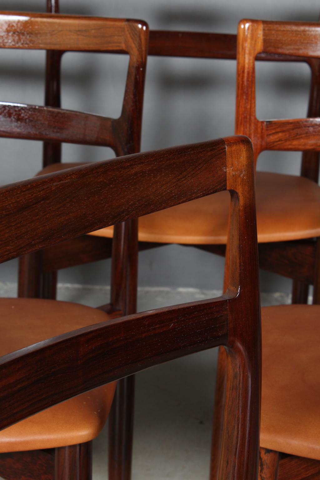 Leather Harry Ostergaard, Set of Dining Chairs