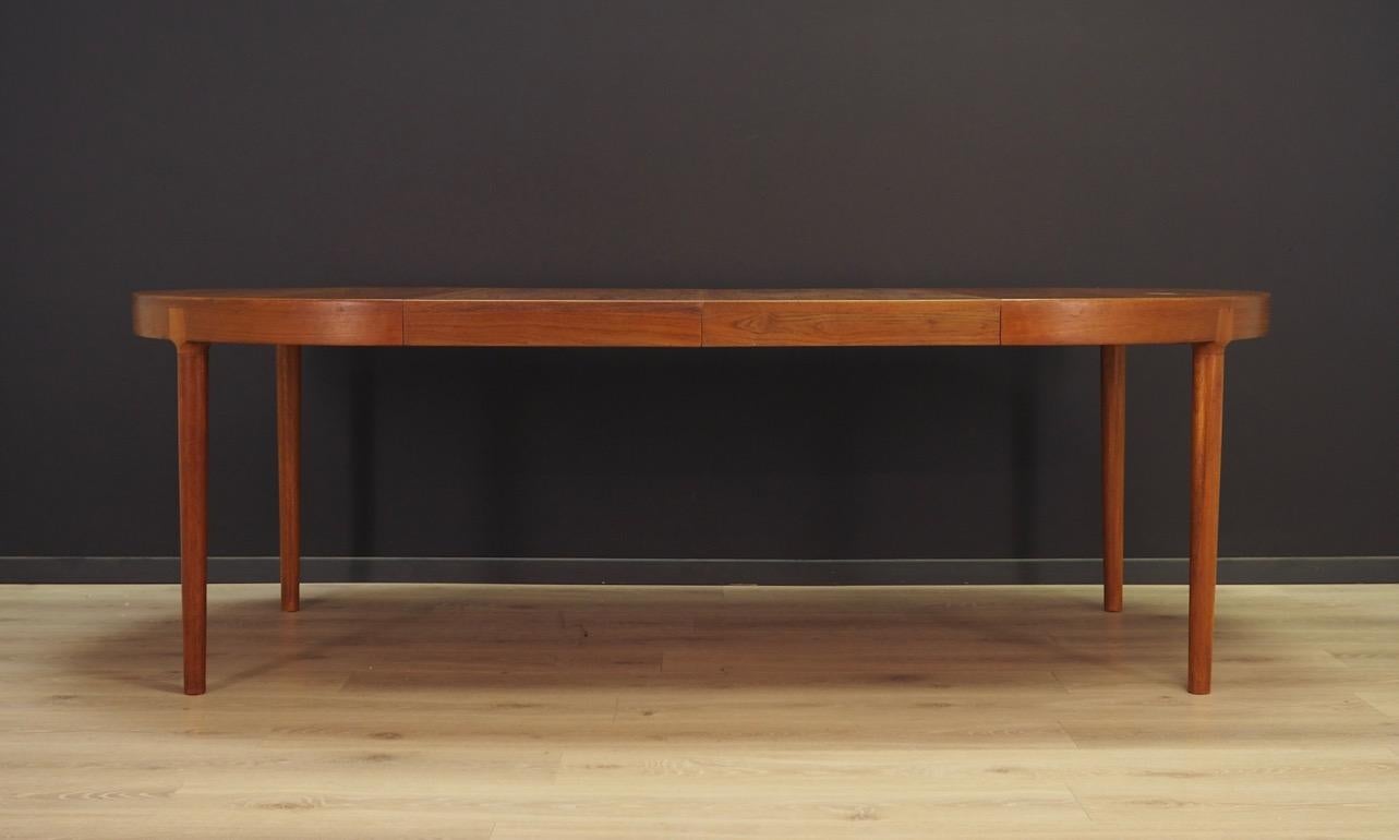 Veneer Harry Østergaard Teak Dining Table Vintage Unique, 1970s For Sale