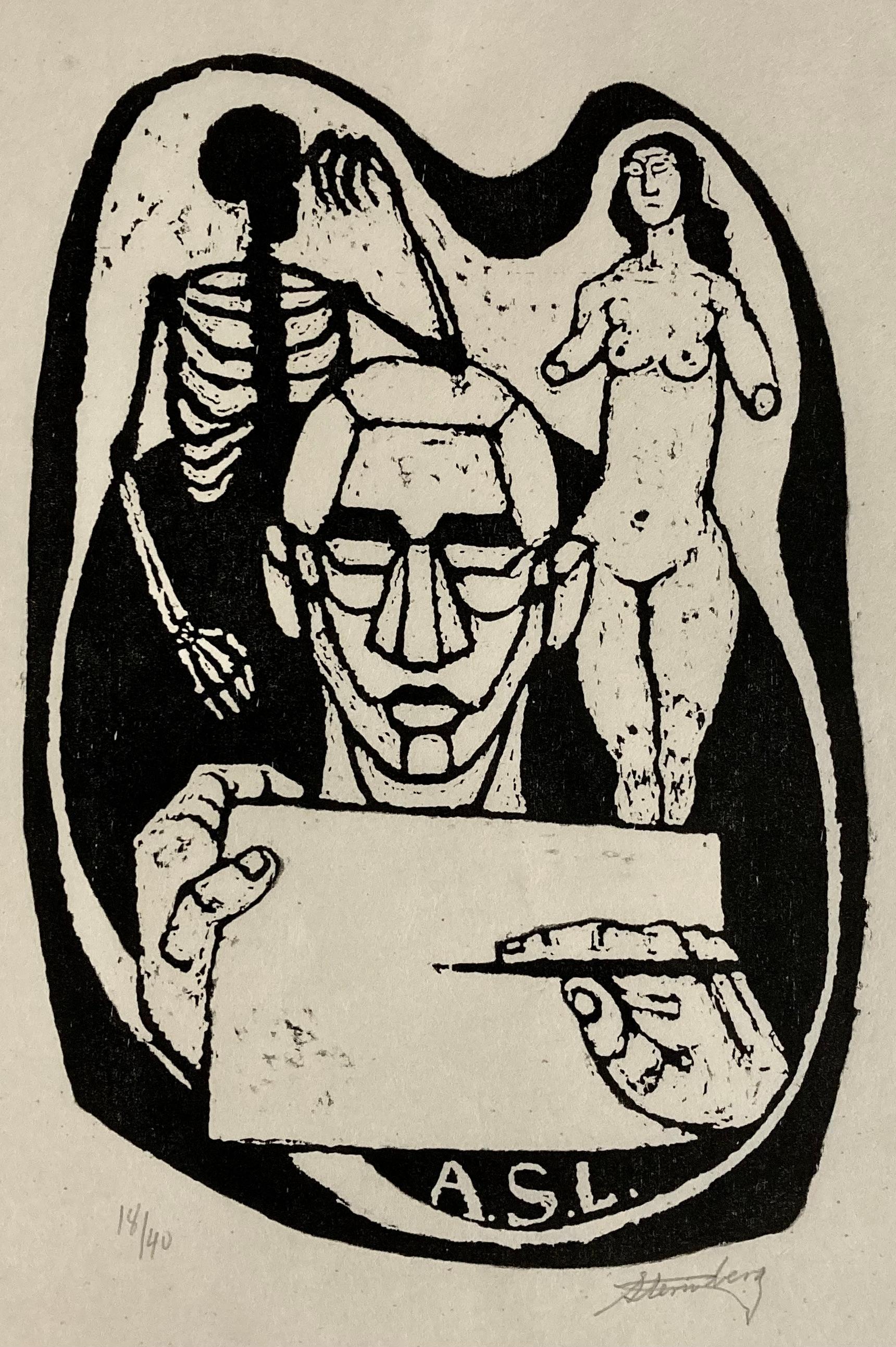 Harry Sternberg, A. S. L (Art Students League) from My Life in Woodcuts, 1991 1