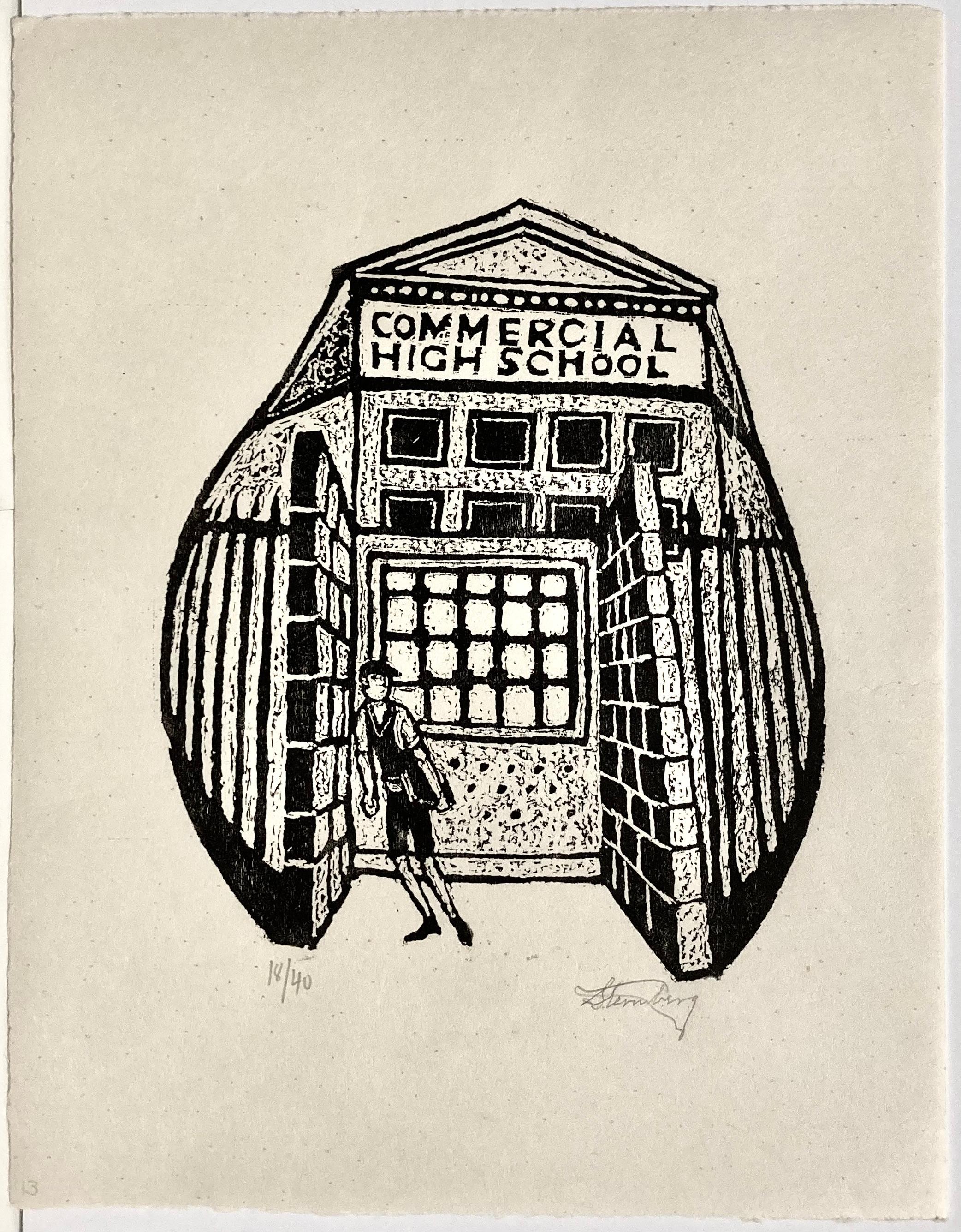 Harry Sternberg, Scuola superiore commerciale da La mia vita in xilografie, 1991