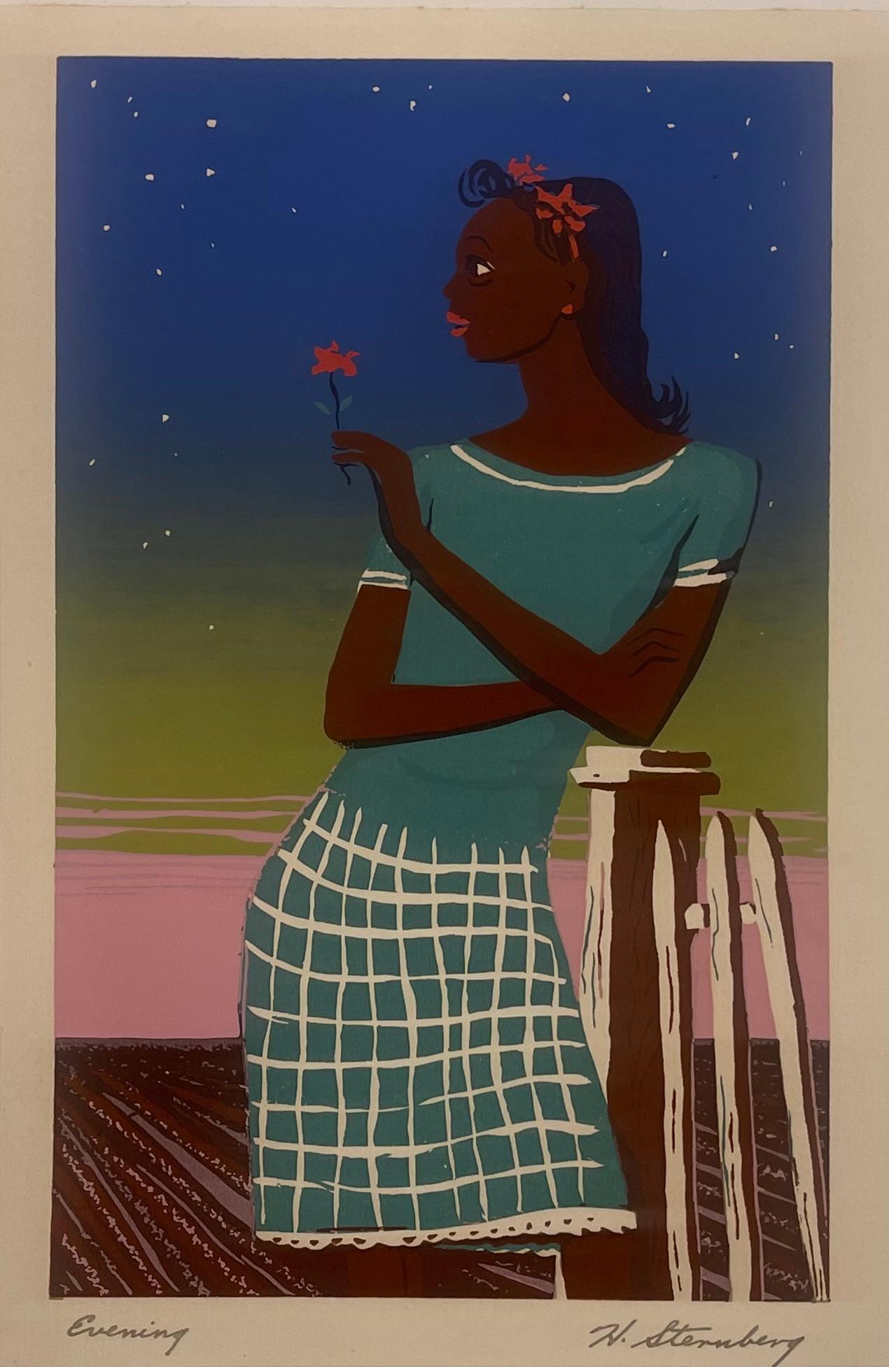 Harry Sternberg Figurative Print – ABEND