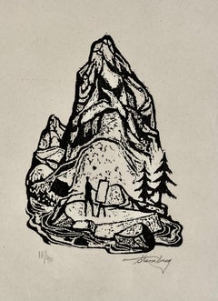 Painting the Mountains, from My Life in Woodcuts, 1991