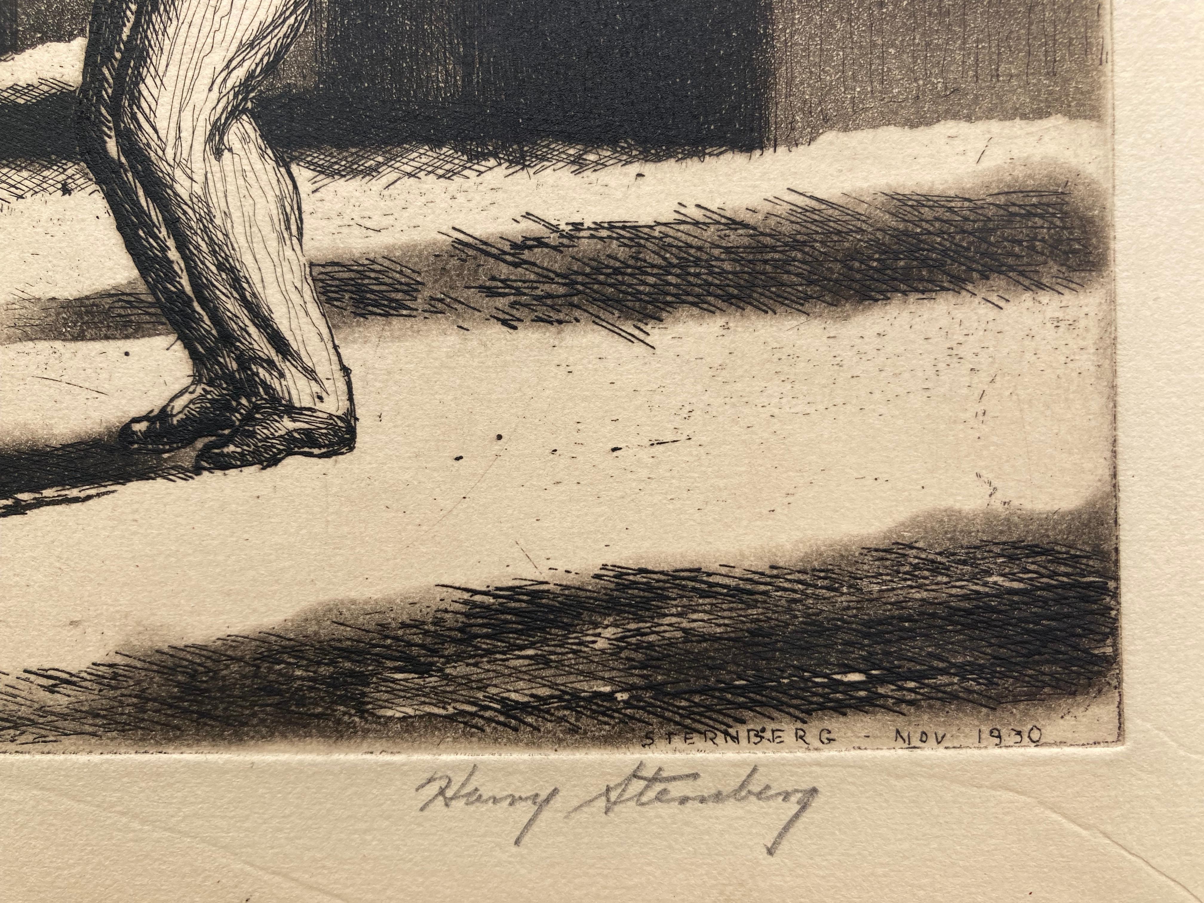 HARRY STERNBERG (1904- 2001)
PRINCIPLE #2  -  Aquatint and etching, Signed, titled and numbered /40 in pencil. Image 10 3/4 x 13 3/4 inches.. Sheet 13 1/8 x 16 3/4 inches. In very good condition save for a small bit of tape at the left sheet edge
