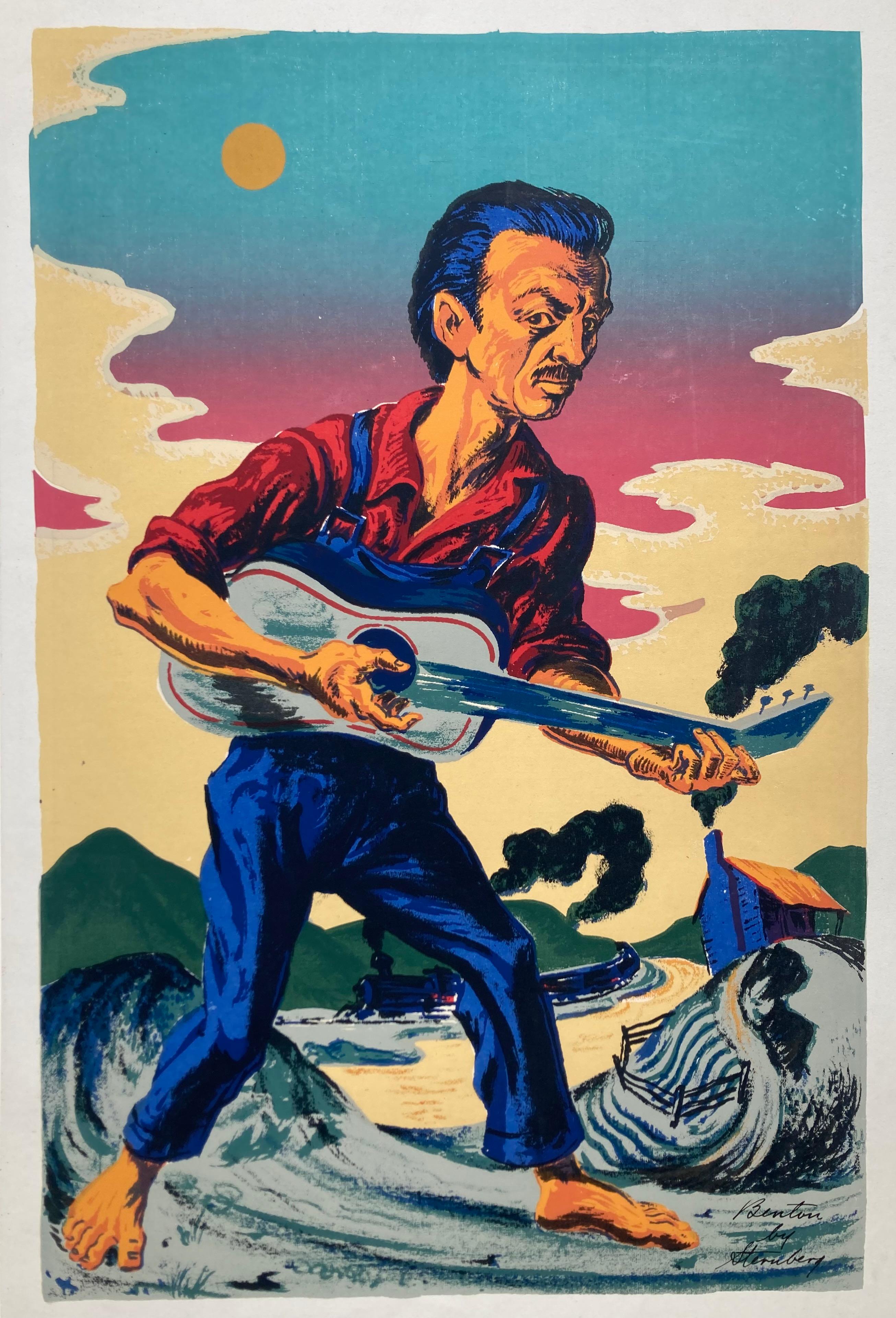 Harry Sternberg Figurative Print – THOMAS HART BENTON