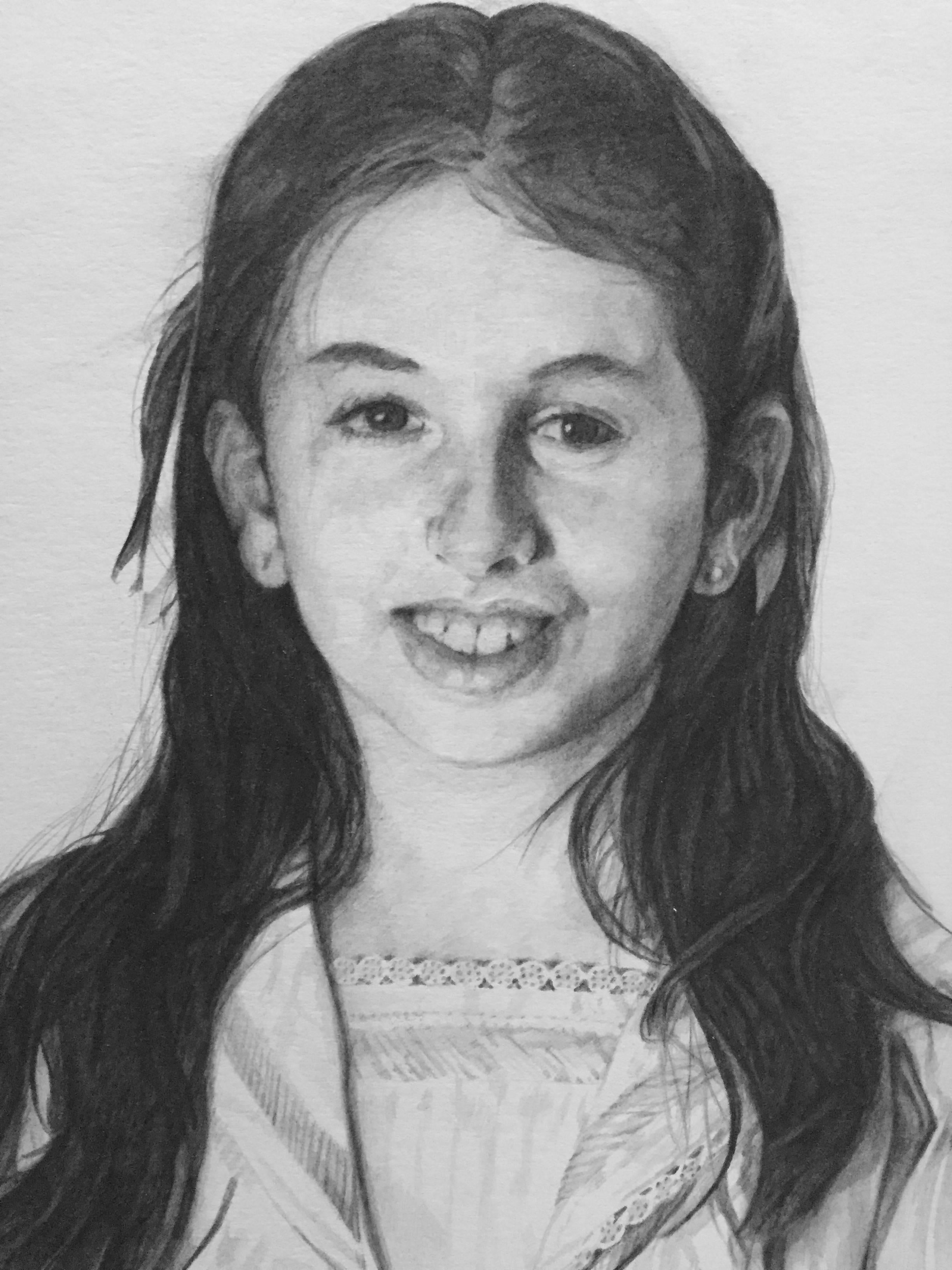 Porträt eines Mädchens – Print von Harry Sudman
