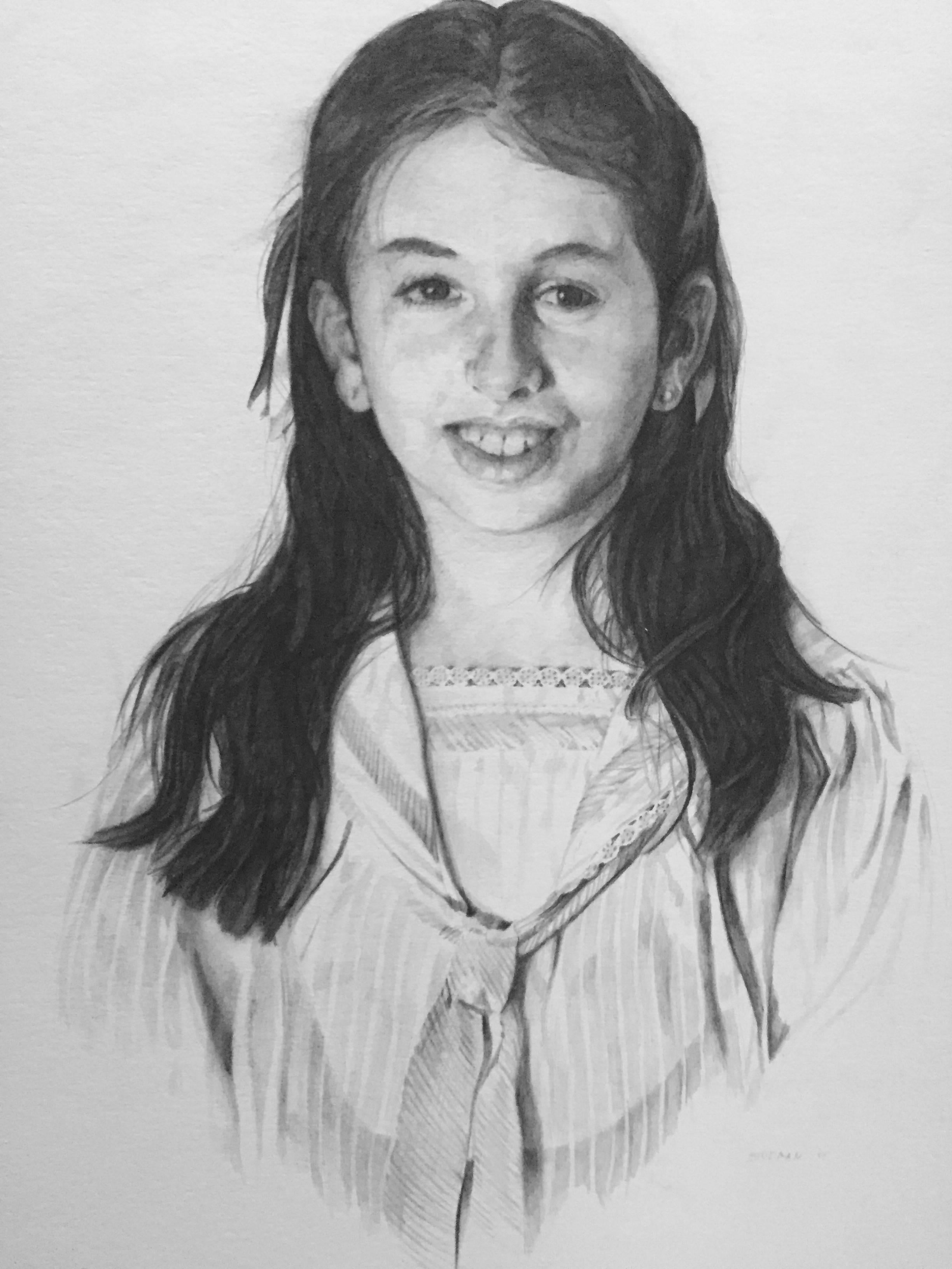 Portrait of a Girl (Realismus), Print, von Harry Sudman