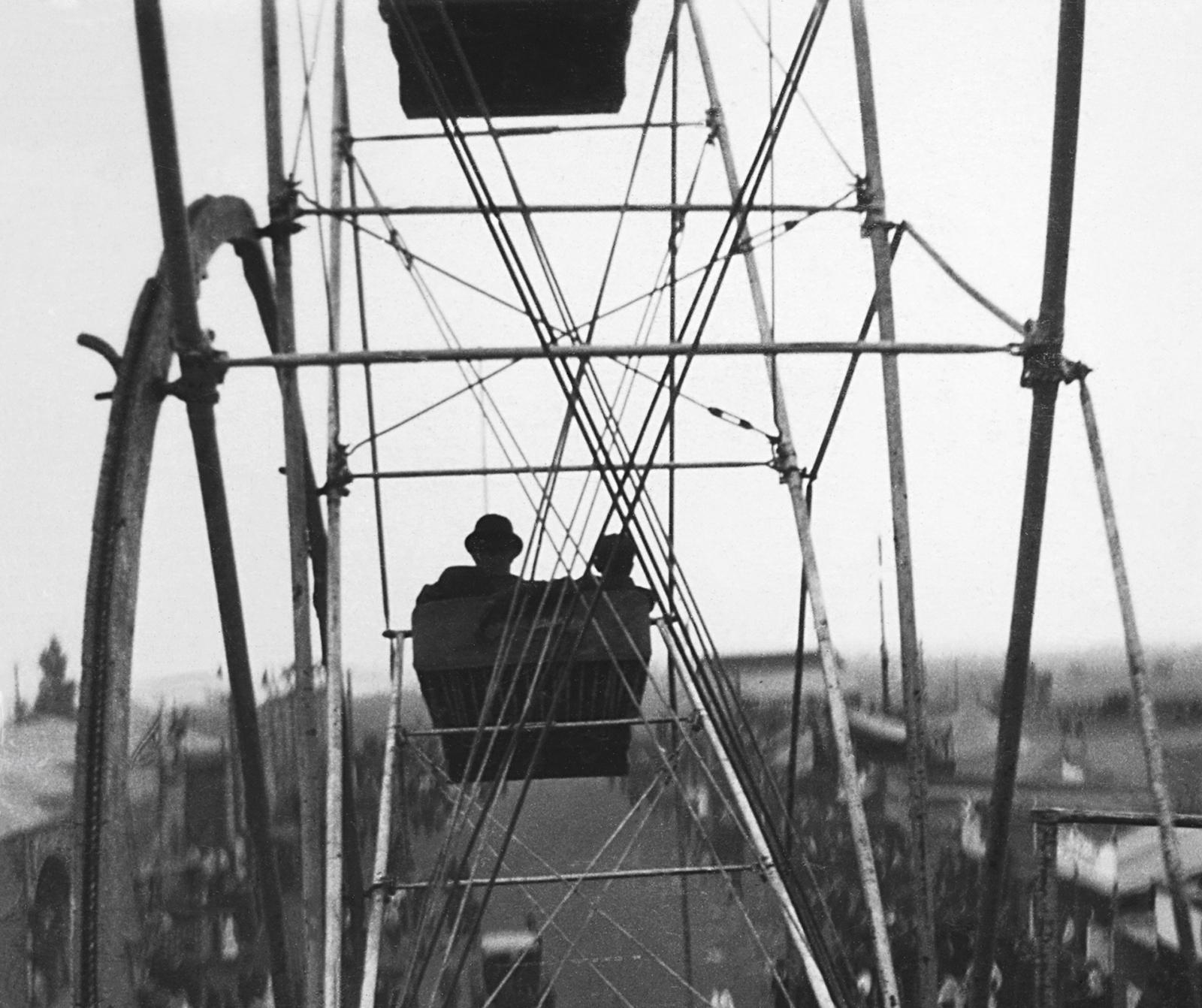 On a Ferris wheel - Archival fine art print, Black white, graphical photo - Academic Photograph by Harry Sutcliffe