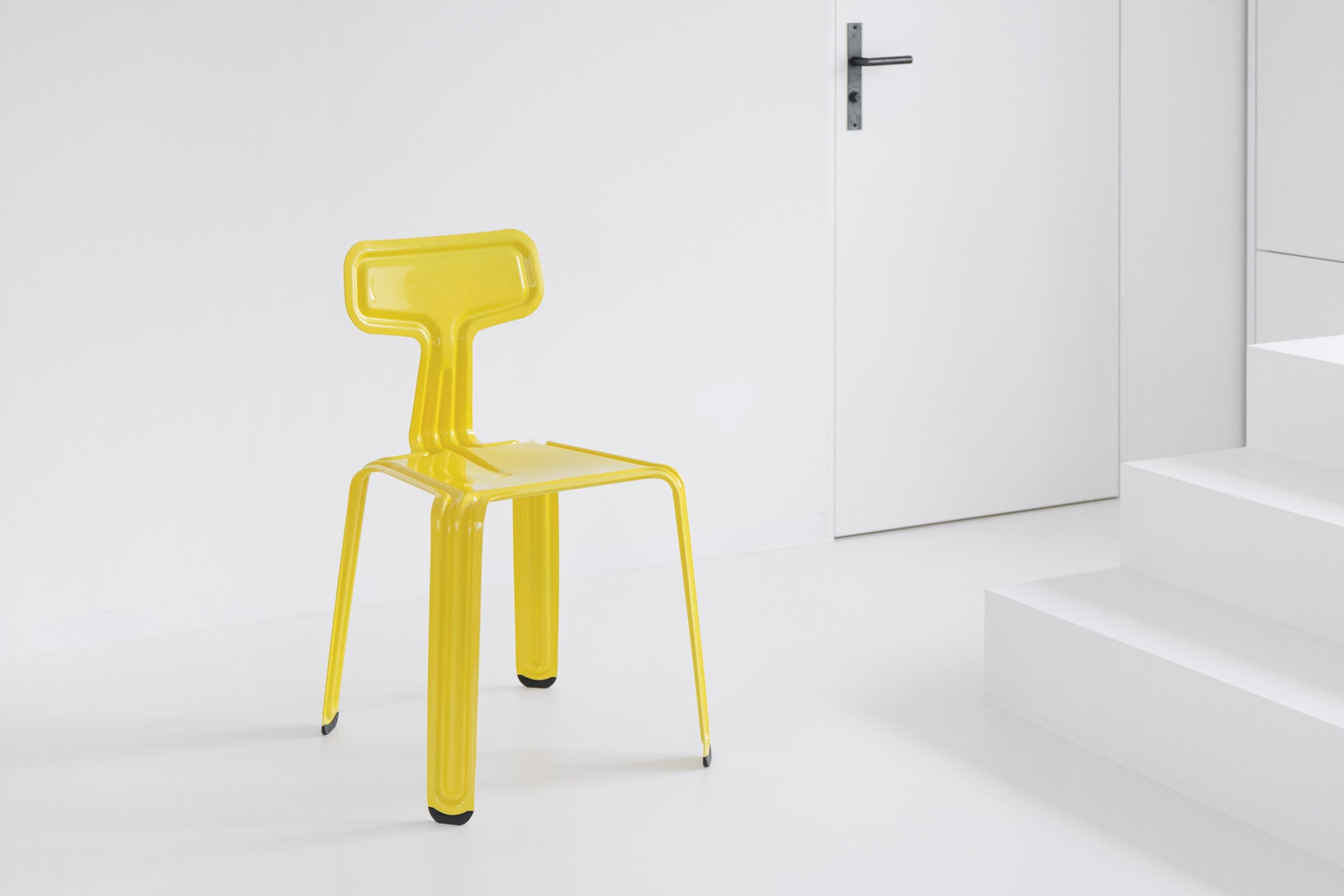 Moderno Harry Thaler Set di 4 'Pressed Chair' in alluminio per Nils Holger Moormann in vendita