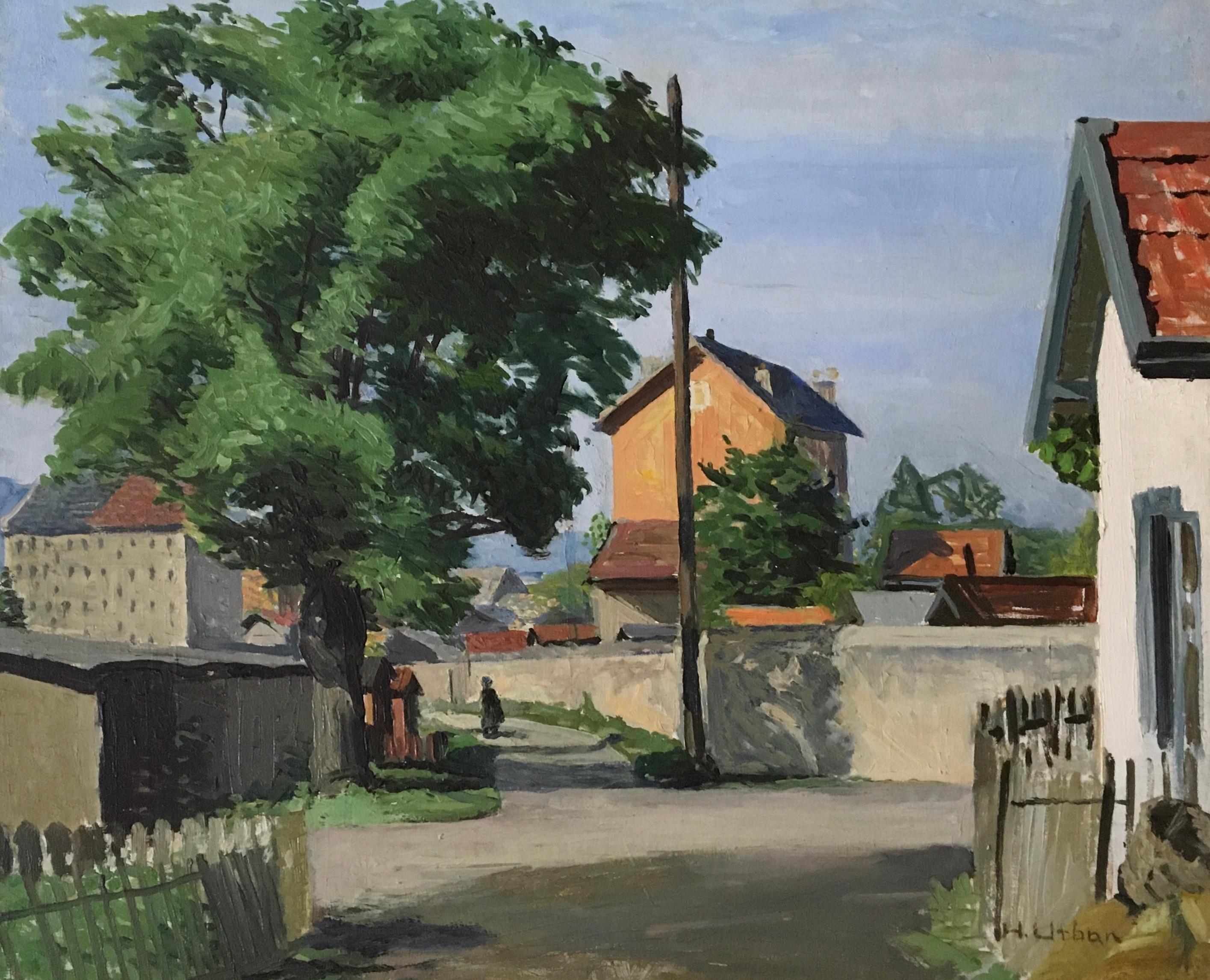 Harry Urban Landscape Painting - Village landscape, Geneva countryside