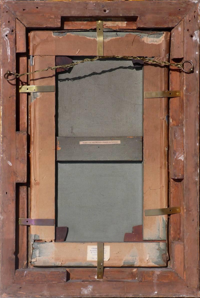 Un jour à la plage - Marron Landscape Painting par Harry Van der Weyden