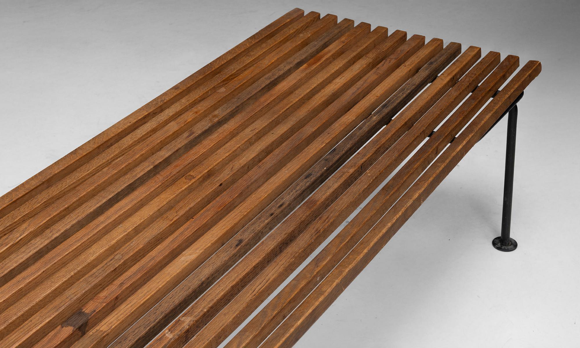 American Harry Weese Baldry slat bench America, America circa 1955 For Sale