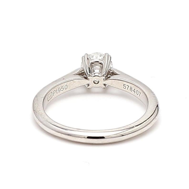 Women's Harry Winston 0.53 Carat Round Brilliant E VVS1 Diamond Platinum Engagement Ring