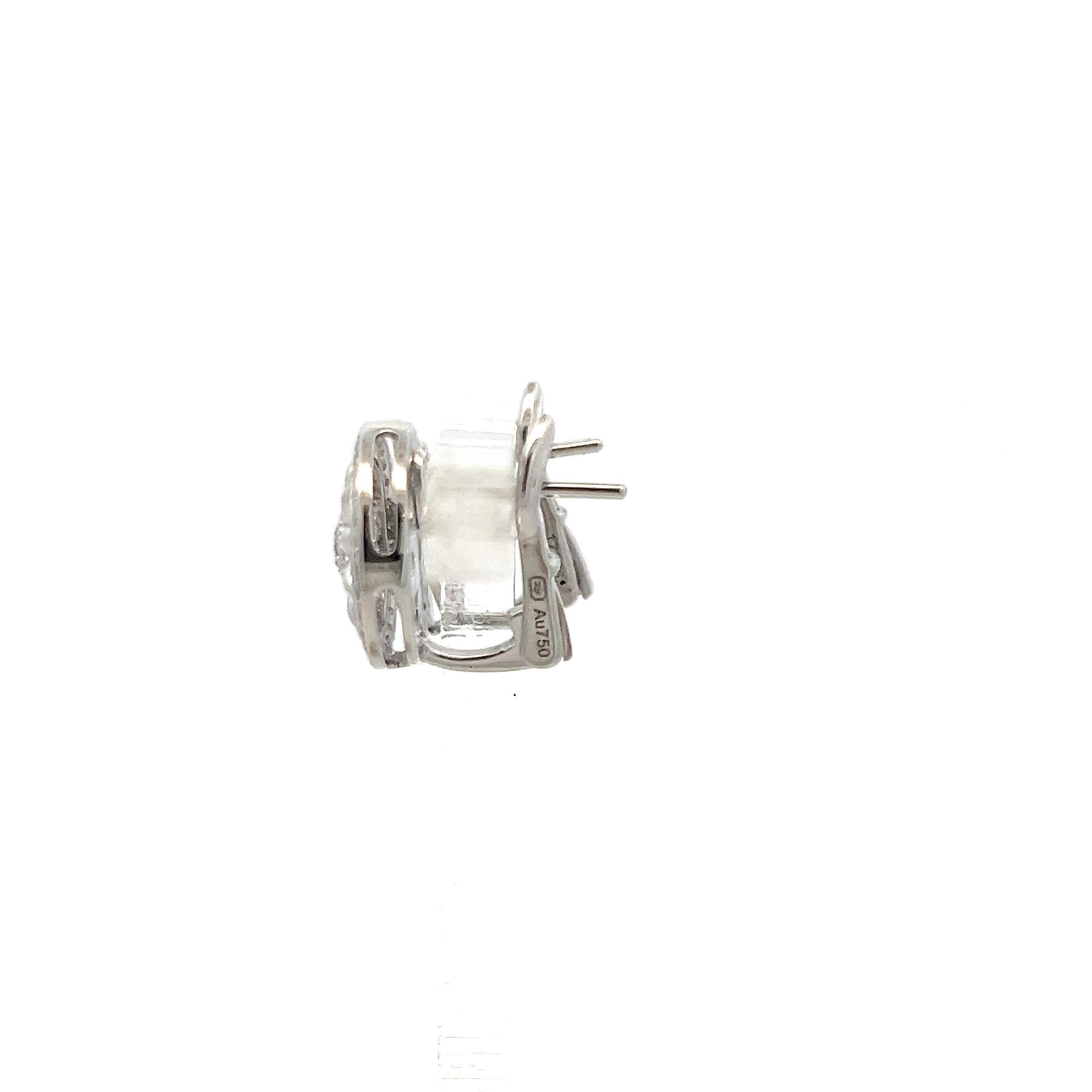 Harry Winston 0.55 Carat Round Brilliant F VS1 Diamond Platinum Clip On Earrings In Good Condition For Sale In New York, NY
