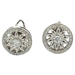 Harry Winston 0.55 Carat Round Brilliant F VS1 Diamond Platinum Clip On Earrings