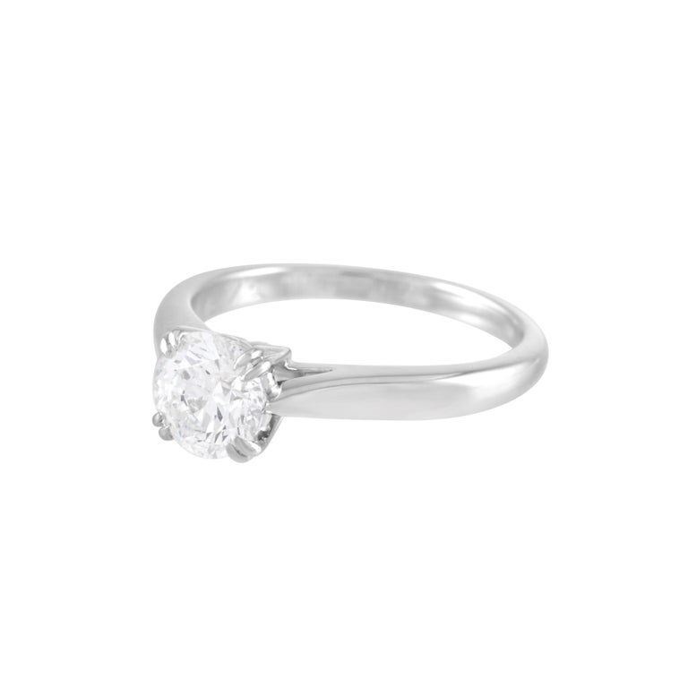 Harry Winston 0.71 Carat Round Diamond Solitaire Engagement Ring in  Platinum For Sale at 1stDibs
