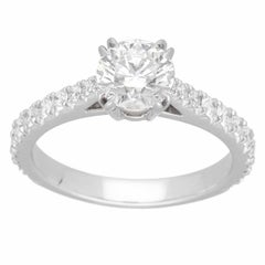 Harry Winston 0.75 Carat Diamond F-VVS2-3Ex Platinum Brilliant Love Ring US4 1/4
