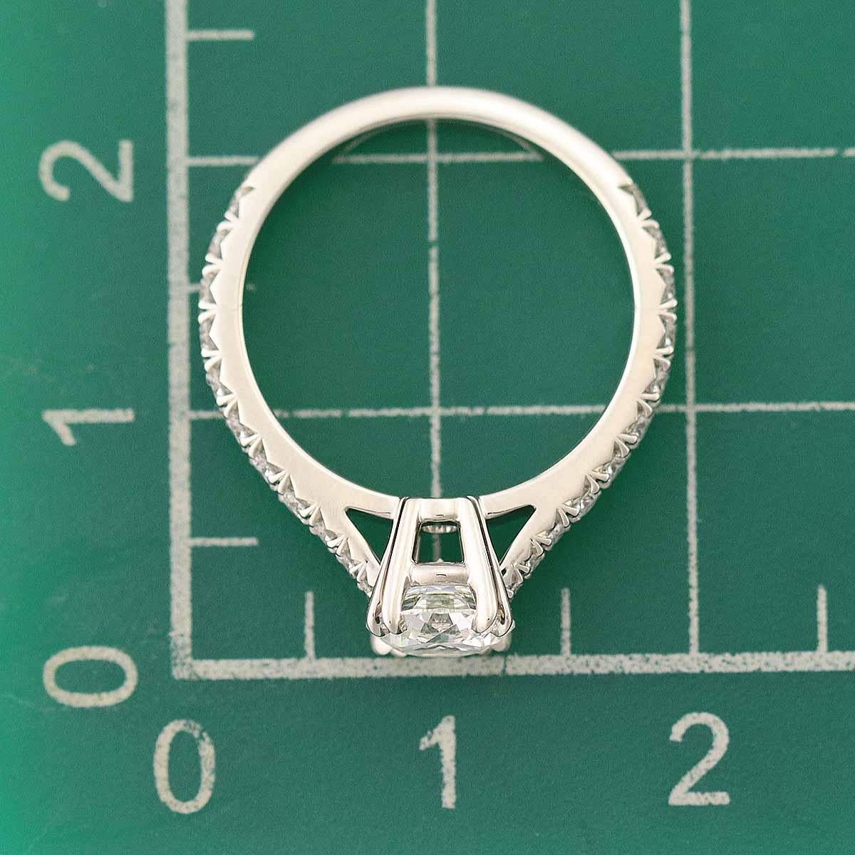 Round Cut Harry Winston 0.75 Carat Diamond F-VVS2-3Ex Platinum Brilliant Love Ring For Sale