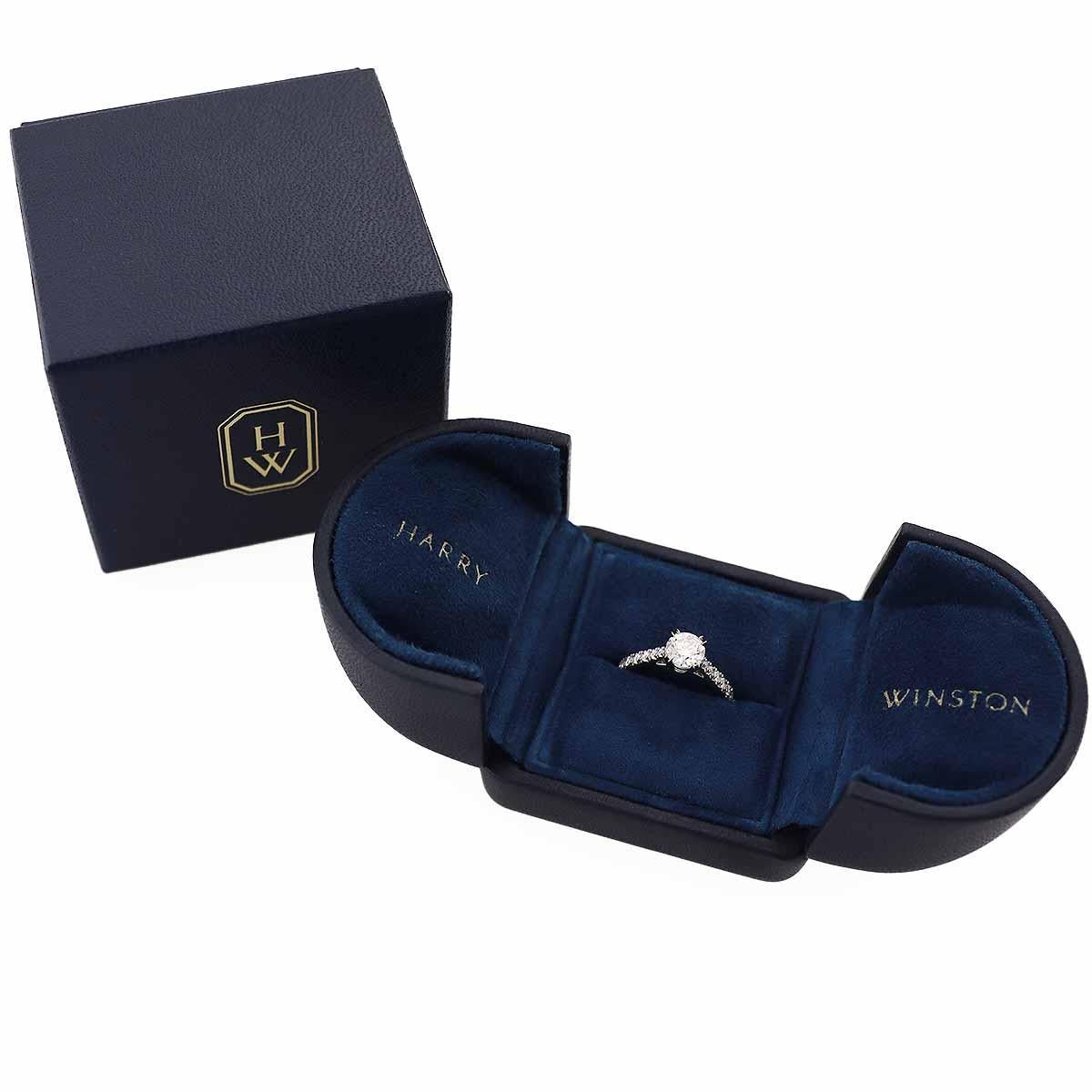 Harry Winston, bague d'amour en platine et diamants de 0,75 carat F-VVS2-3Ex en vente 3