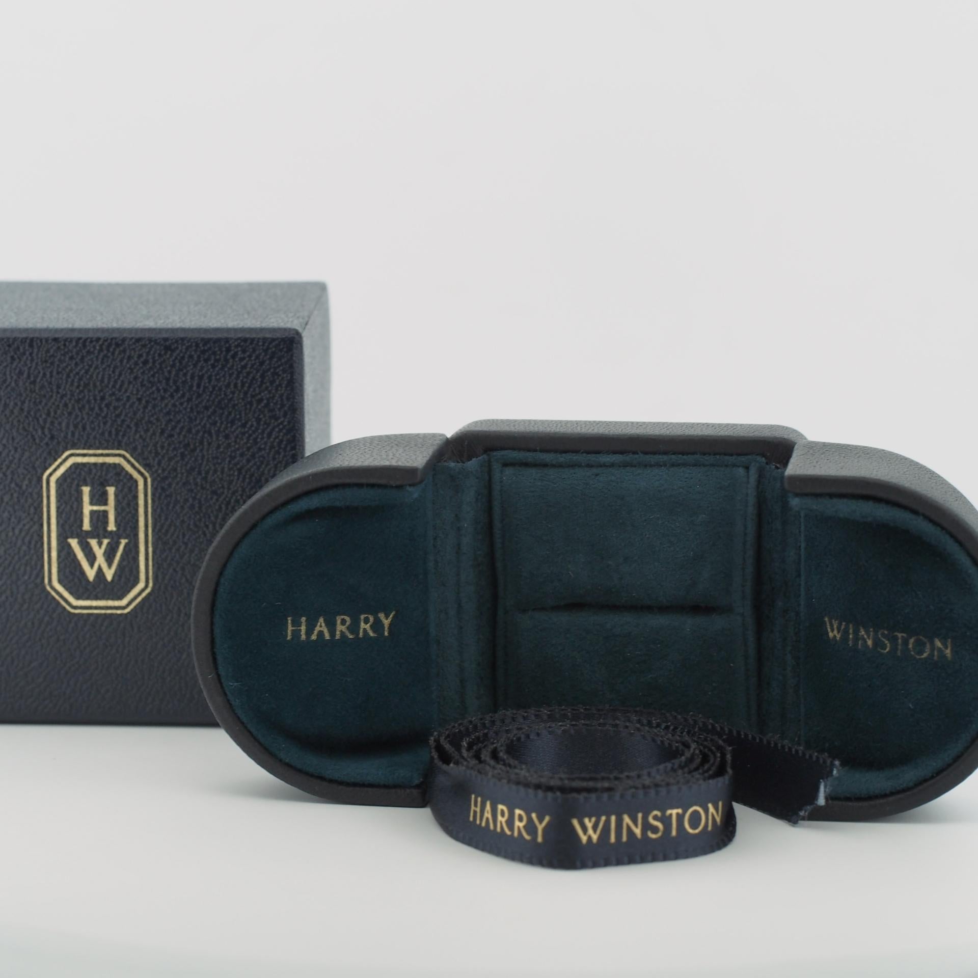 Women's Harry Winston 0.80 ct Heart shape Diamond Solitaire Ring Pt 950 US 5.75 For Sale
