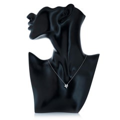 Harry Winston 1.00 Carat Pear Shape Diamond Cluster Pendant Necklace in Platinum