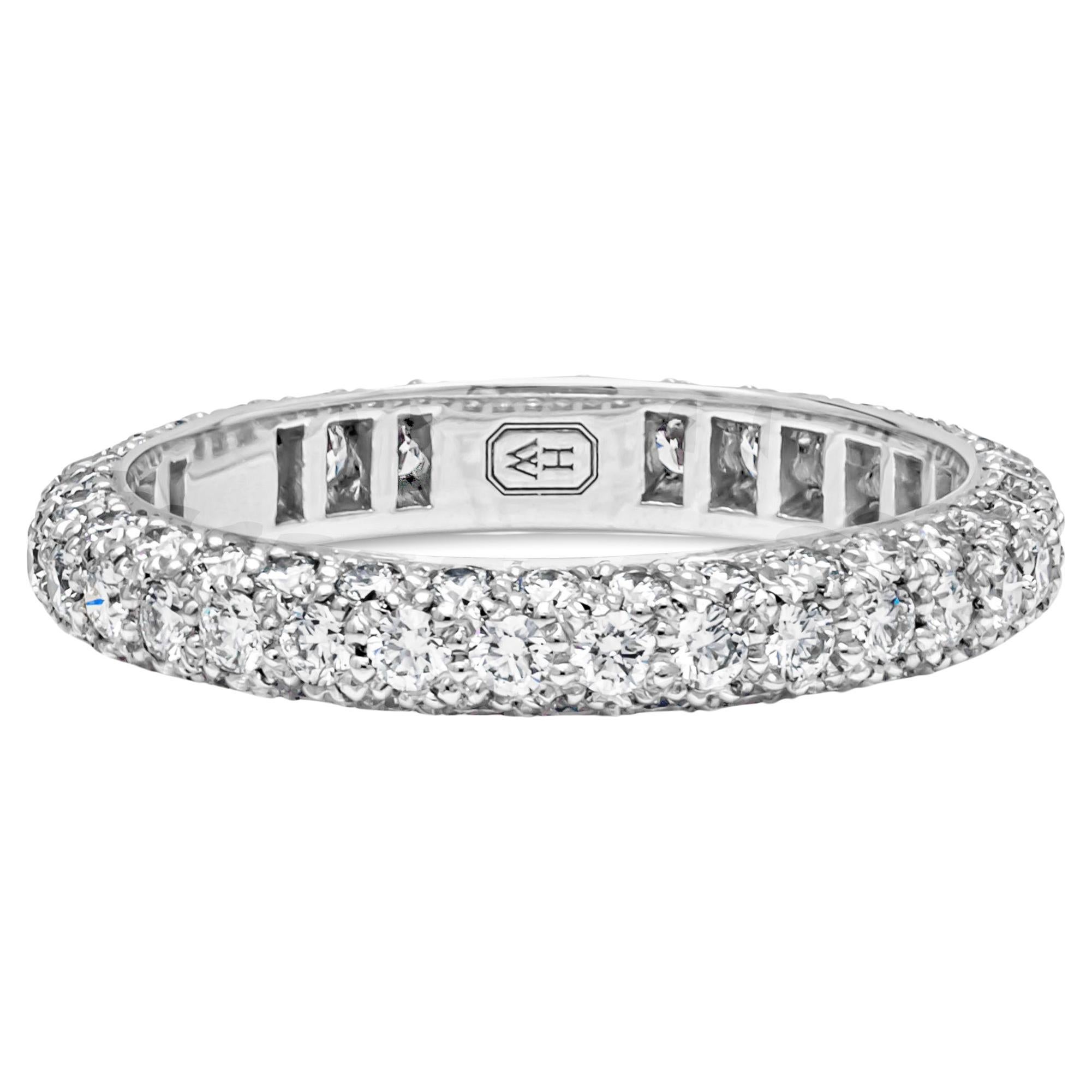 Harry Winston 1.08 Carats Total Round Diamond Micro-Pave Eternity Wedding Band