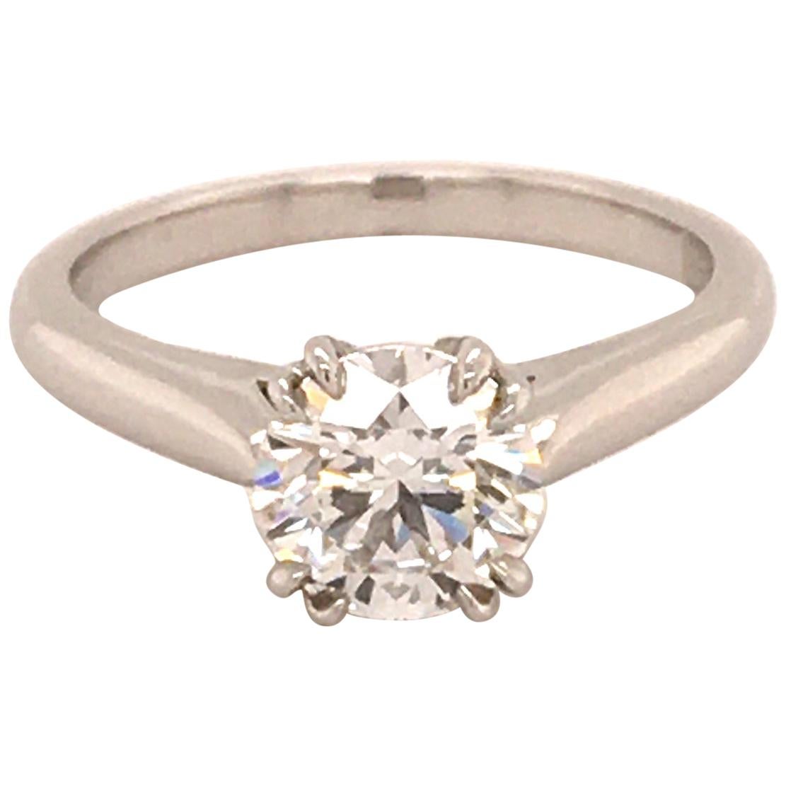 Harry Winston 1.11 Carat GIA Certified F-VS1 Diamond Engagement Ring in Platinum