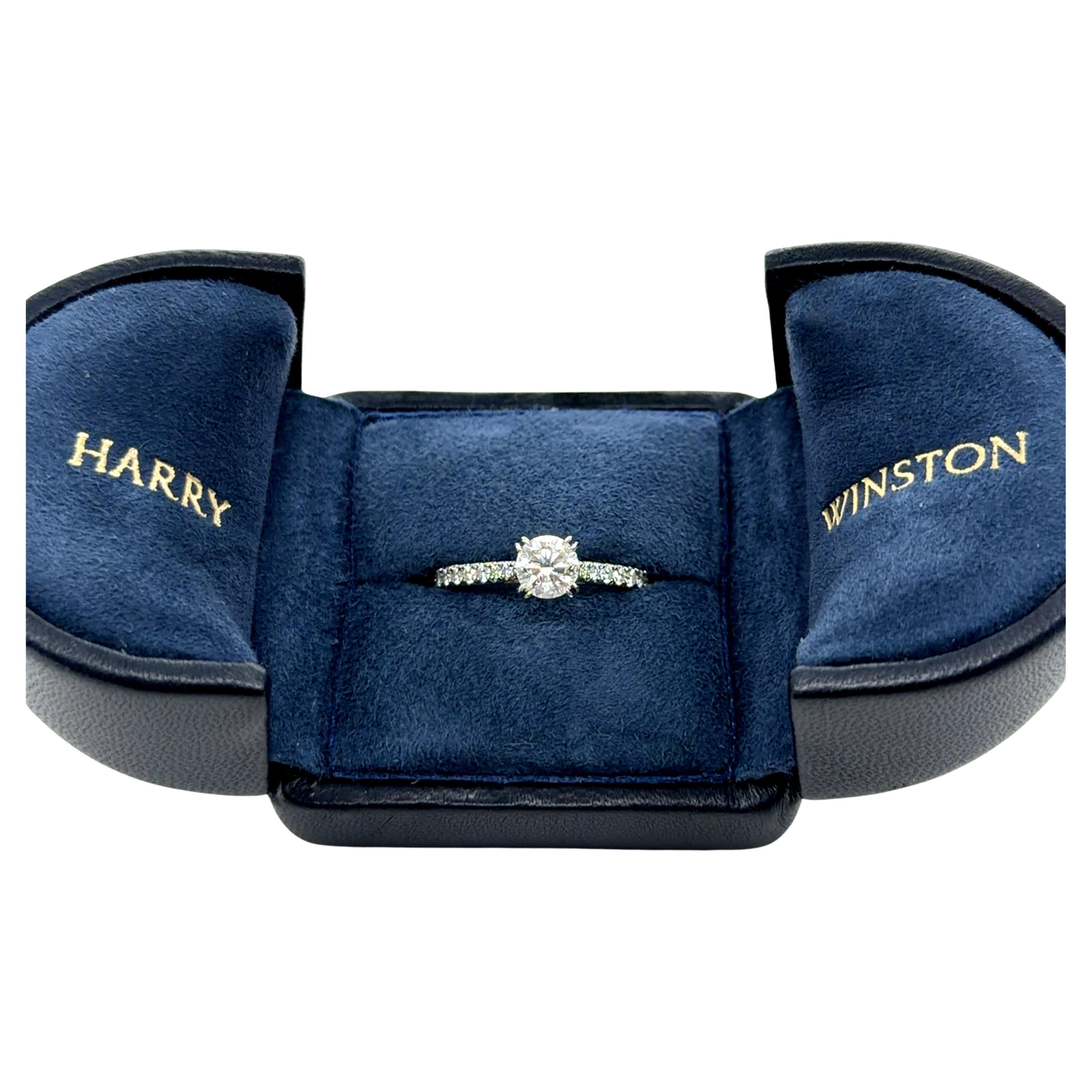 Harry Winston, 1.17 Carat Round Brilliant Diamond Engagement Ring